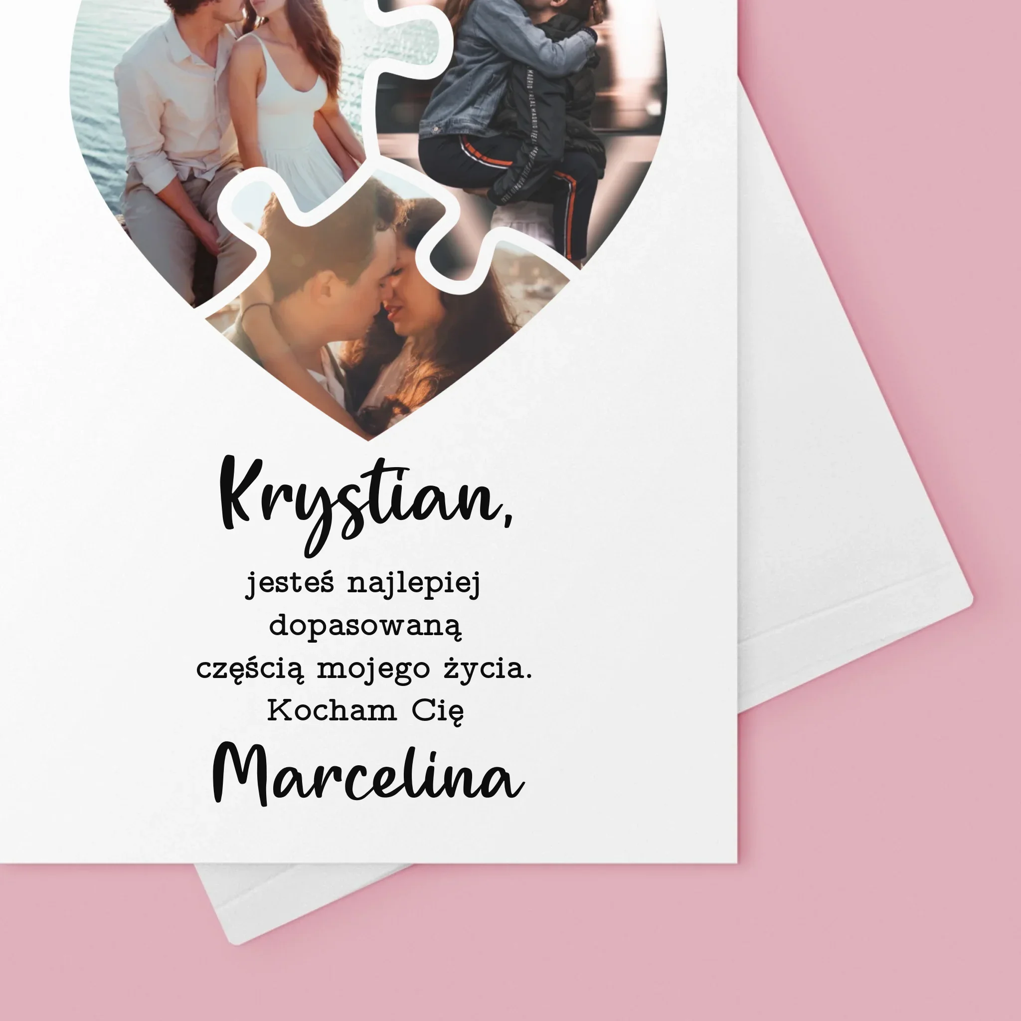 Fotokolaż: Walentynkowe Puzzle - Kartka z Życzeniami - Image 4
