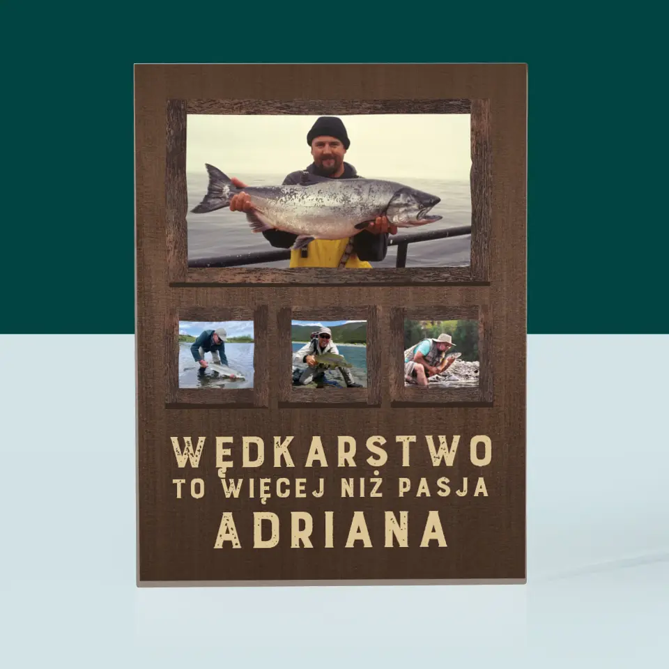 Fotokolaż: Wędkarstwo - Blok Akrylowy z Nadrukiem - Image 3