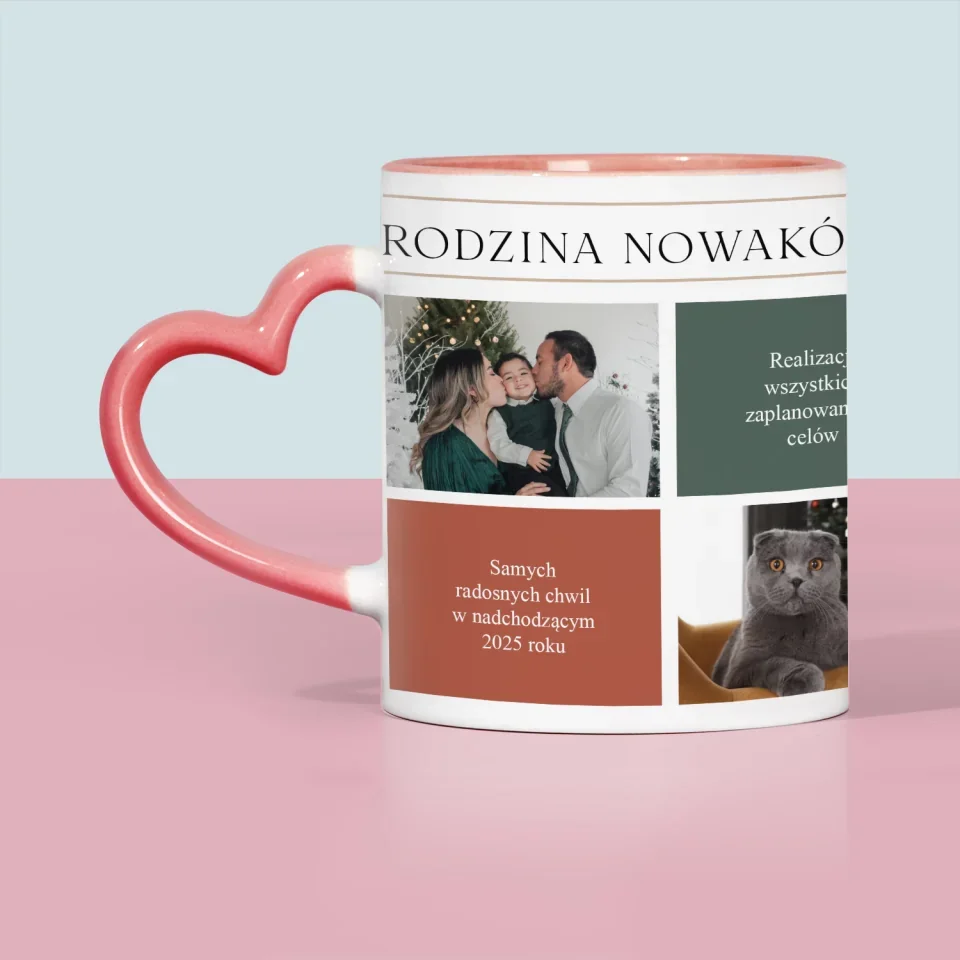 Fotokolaż: Wesołych Świąt Życzenia - Kubek z Nadrukiem - Image 9