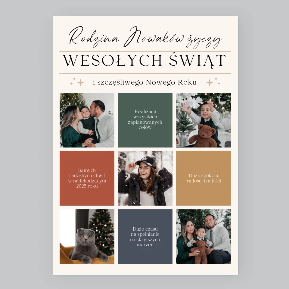 Fotokolaż: Wesołych Świąt Życzenia - Wydruk Obramowany - Image 8
