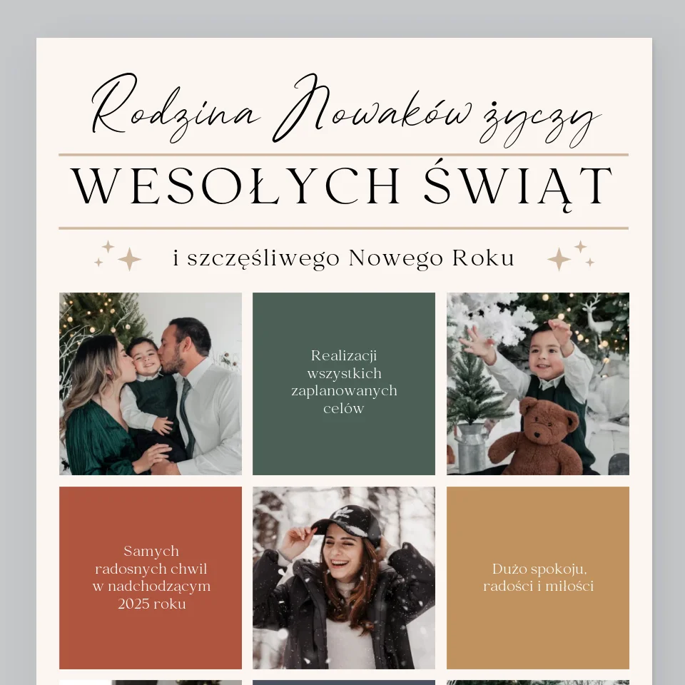 Fotokolaż: Wesołych Świąt Życzenia - Wydruk Obramowany - Image 9