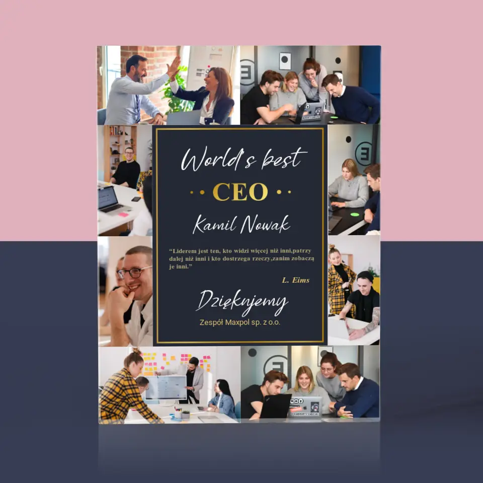 Fotokolaż: World’S Best Ceo - Blok Akrylowy - Image 3
