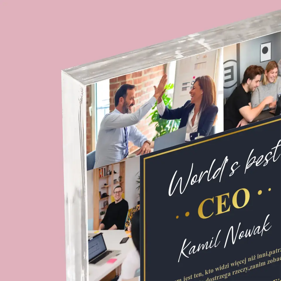 Fotokolaż: World’S Best Ceo - Blok Akrylowy - Image 4