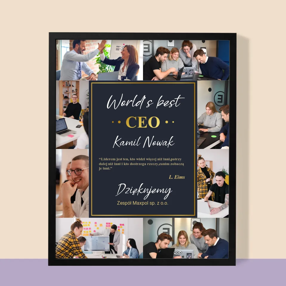 Fotokolaż: World’S Best Ceo - Wydruk Obramowany - Image 9