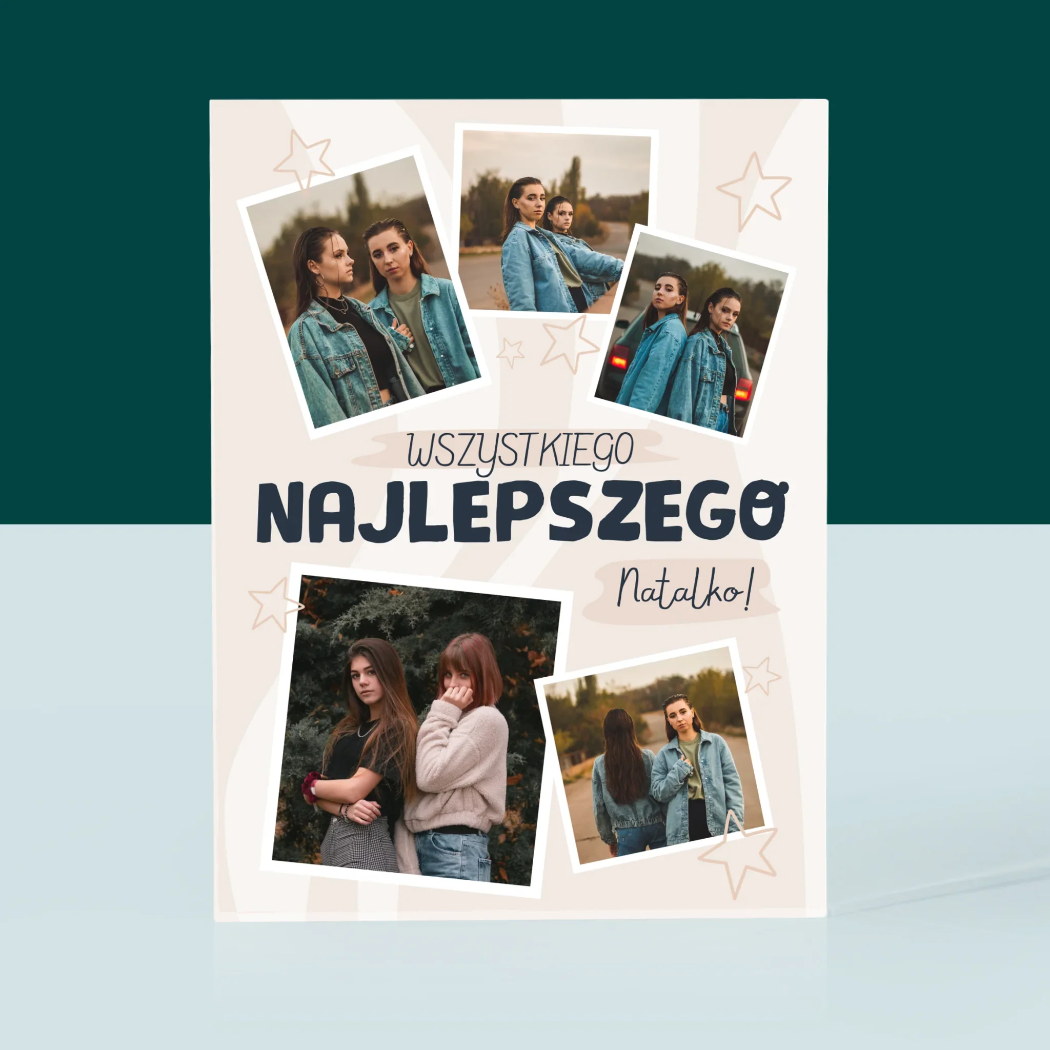 Fotokolaż: Wszystkiego Najlepszego Gwiazdki - Blok Akrylowy z Nadrukiem - Image 3