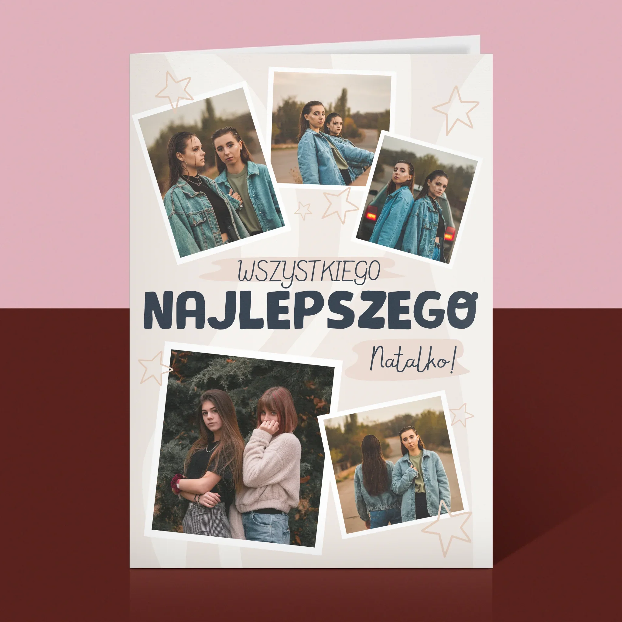 Fotokolaż: Wszystkiego Najlepszego Gwiazdki - Kartka z Życzeniami