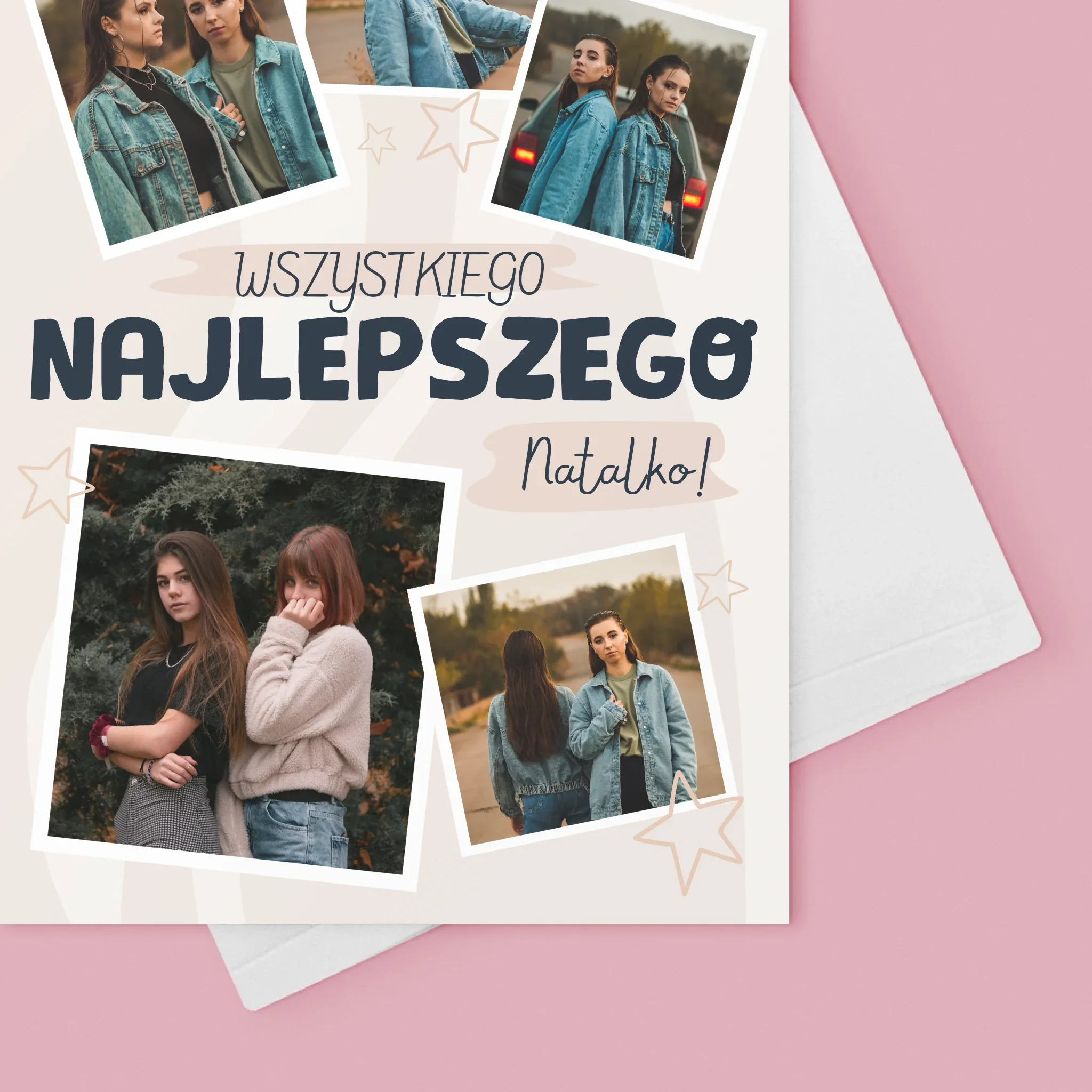 Fotokolaż: Wszystkiego Najlepszego Gwiazdki - Kartka z Życzeniami - Image 4