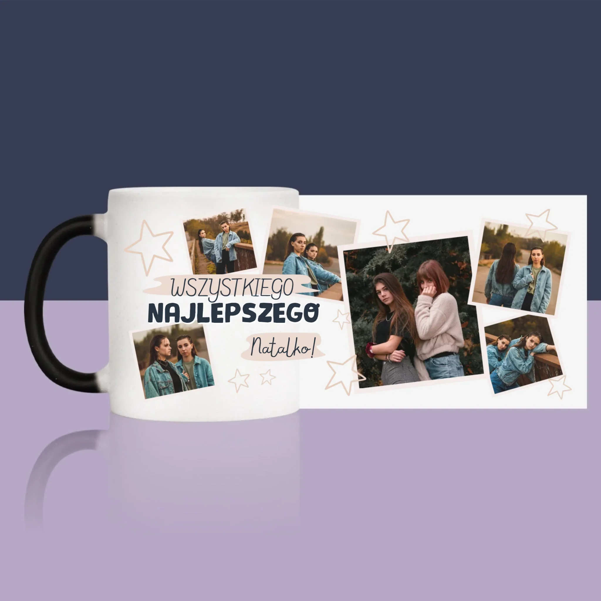 Fotokolaż: Wszystkiego Najlepszego Gwiazdki - Kubek z Nadrukiem - Image 14