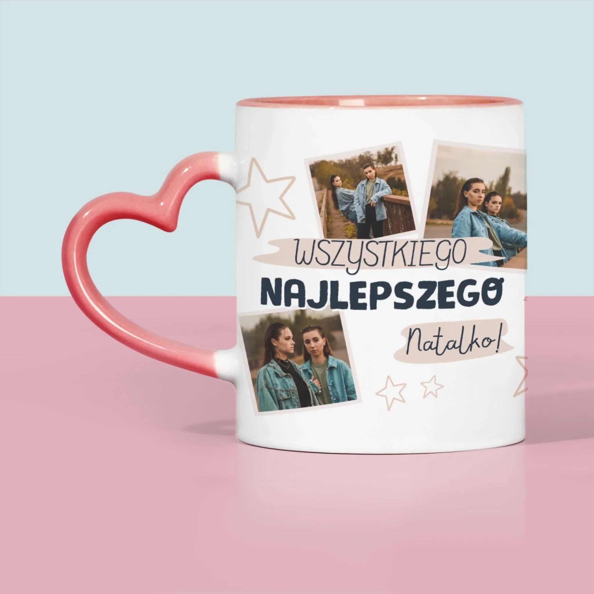 Fotokolaż: Wszystkiego Najlepszego Gwiazdki - Kubek z Nadrukiem - Image 5