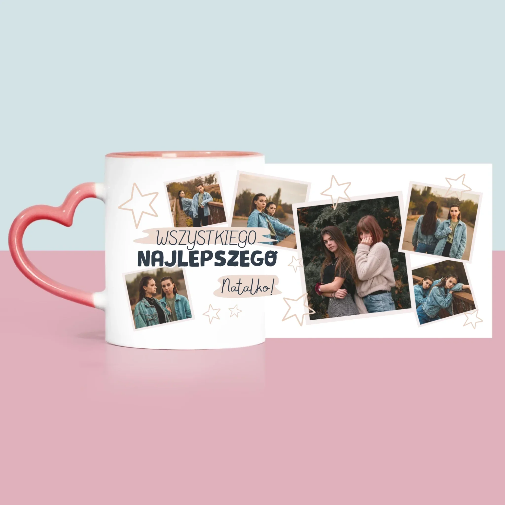 Fotokolaż: Wszystkiego Najlepszego Gwiazdki - Kubek z Nadrukiem - Image 6