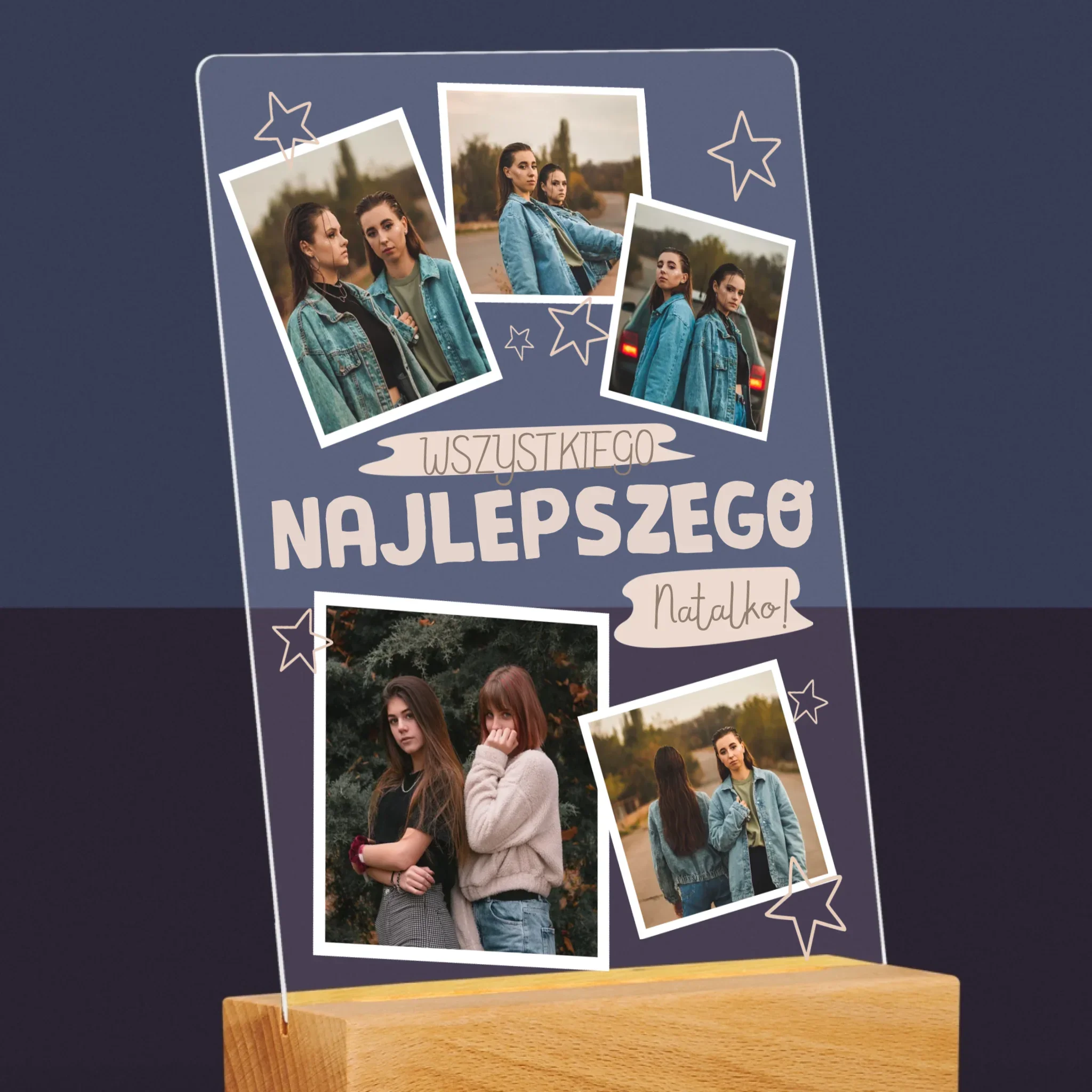 Fotokolaż: Wszystkiego Najlepszego Gwiazdki - Wydruk Na Szkle Akrylowym - Image 6