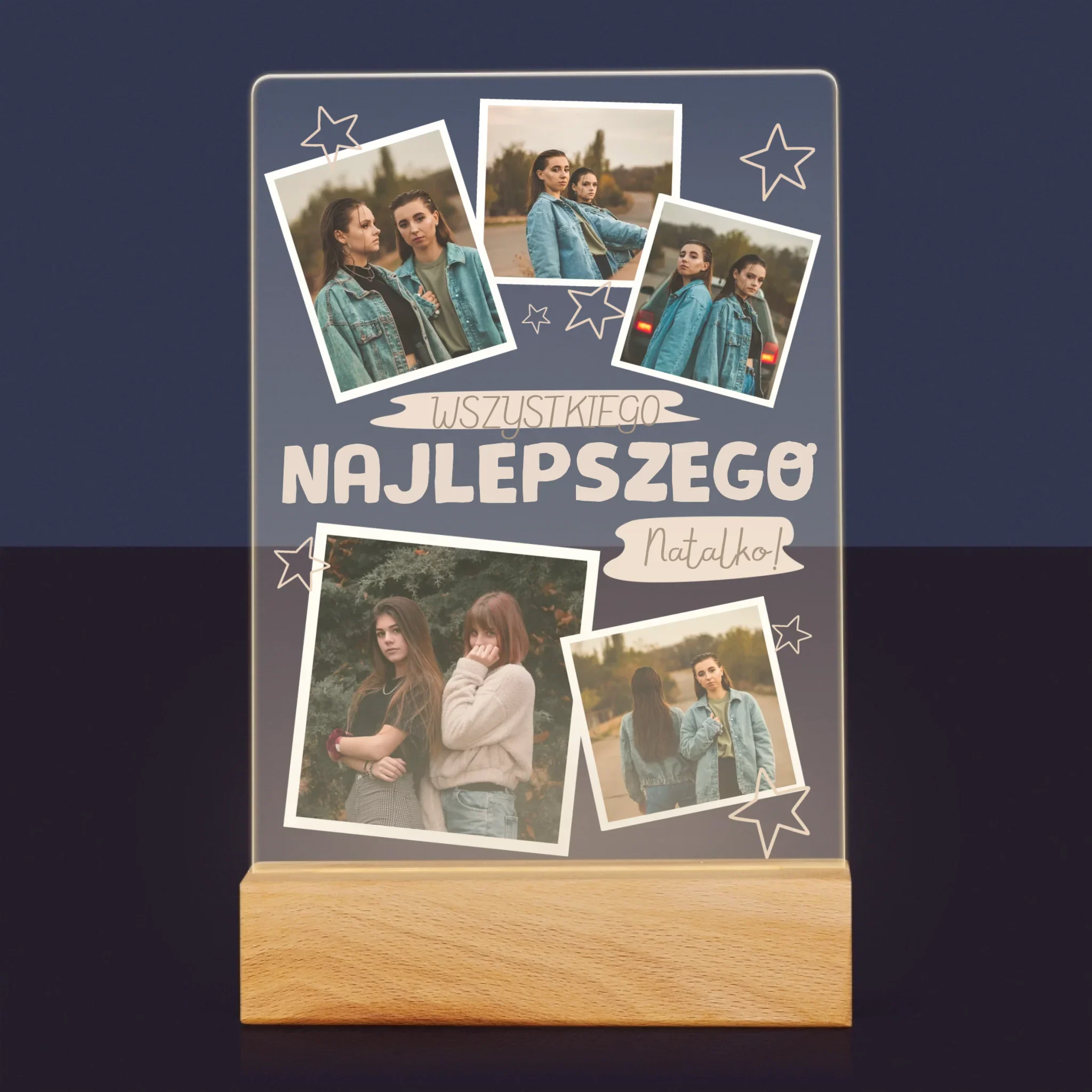 Fotokolaż: Wszystkiego Najlepszego Gwiazdki - Wydruk Na Szkle Akrylowym - Image 7