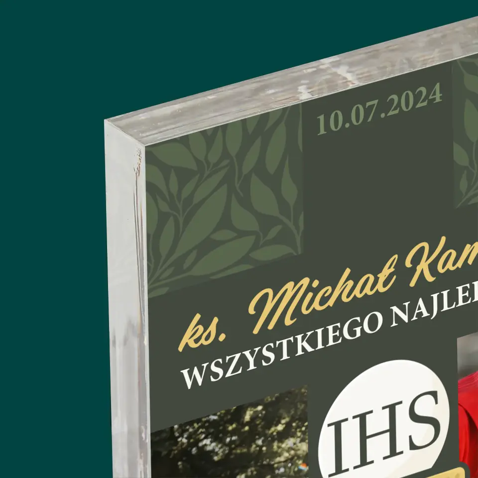 Fotokolaż: Wszystkiego Najlepszego Krzyż - Blok Akrylowy z Nadrukiem - Image 4