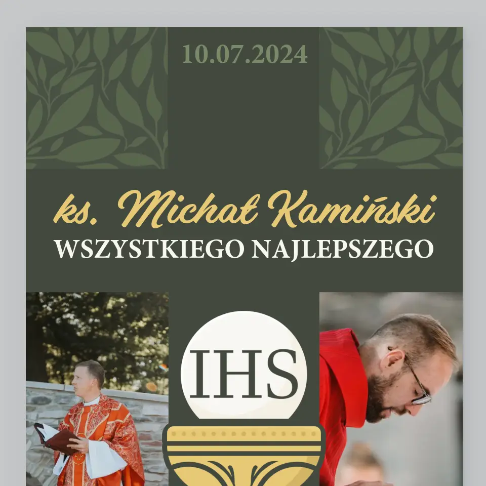 Fotokolaż: Wszystkiego Najlepszego Krzyż - Wydruk Obramowany - Image 2