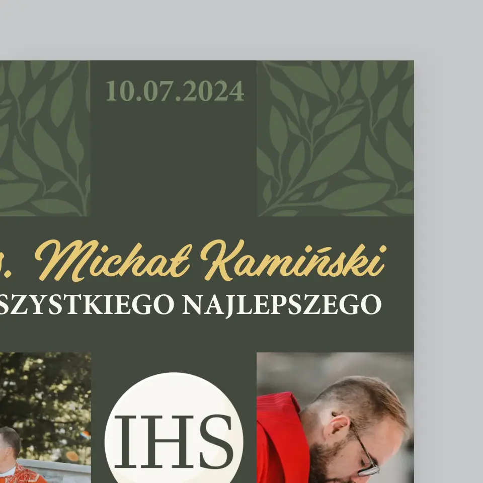 Fotokolaż: Wszystkiego Najlepszego Krzyż - Wydruk Obramowany - Image 3