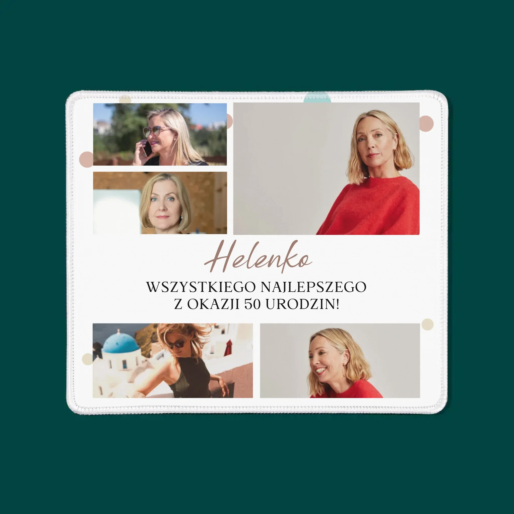 Fotokolaż: Wszystkiego Najlepszego Z Okazji 50 Urodzin - Podkładka Pod Myszkę - Image 3