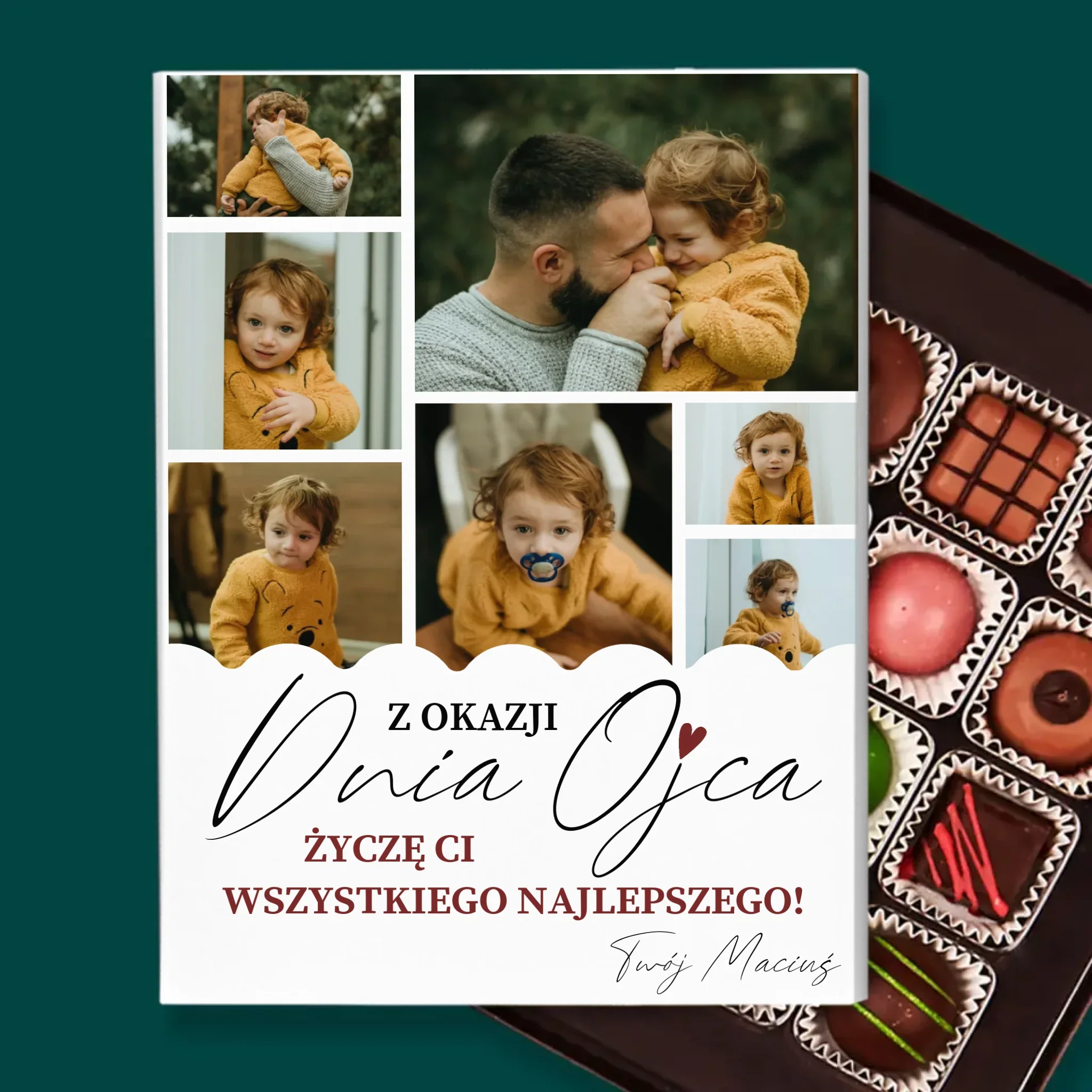Fotokolaż: Wszystkiego Najlepszego z Okazji Dnia Ojca - Personalizowane Praliny - Image 2