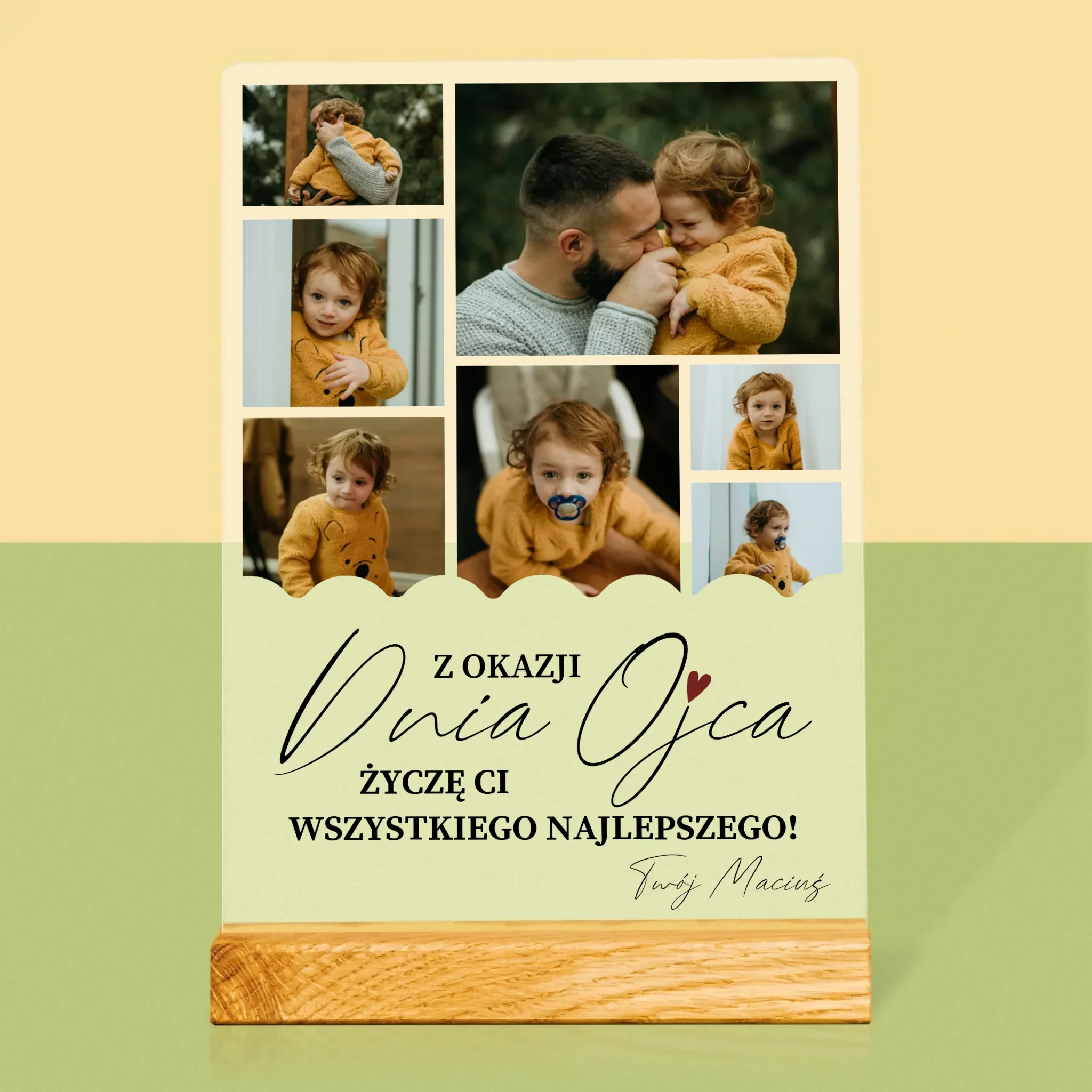 Fotokolaż: Wszystkiego Najlepszego z Okazji Dnia Ojca - Wydruk Na Szkle Akrylowym - Image 3