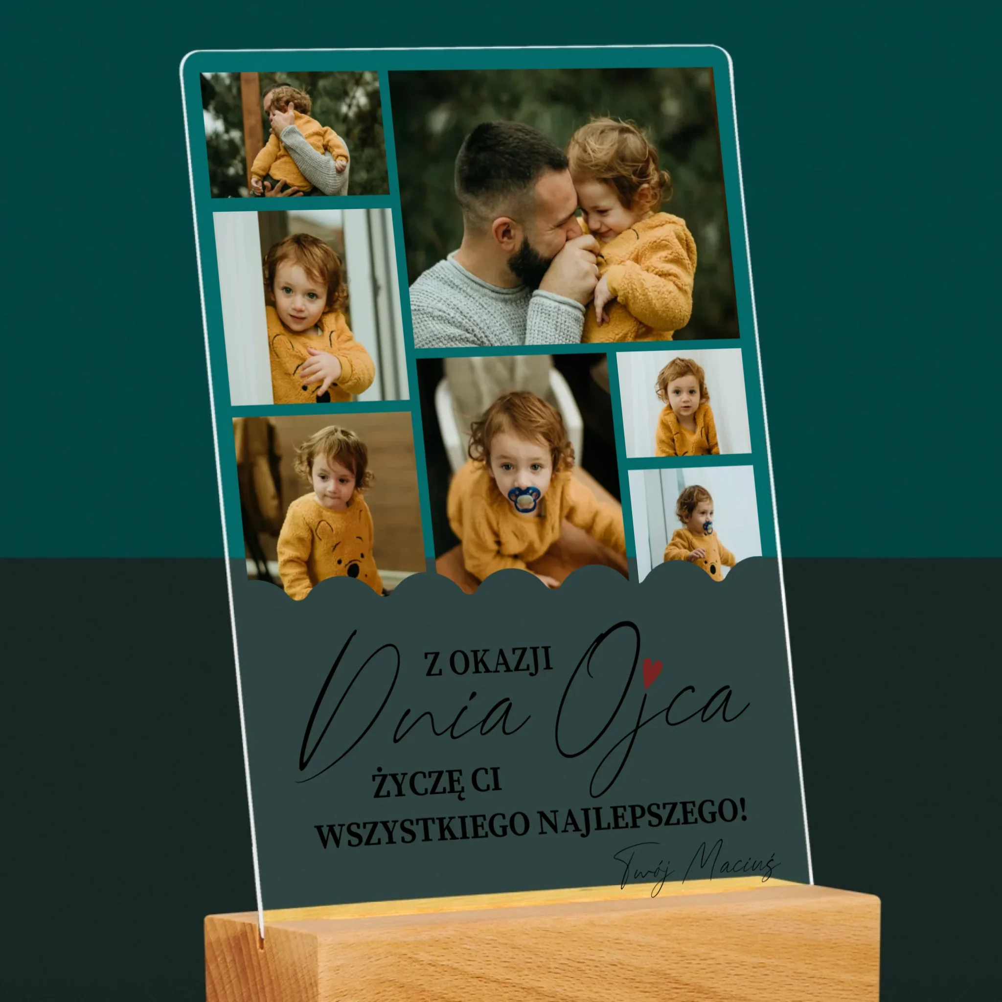 Fotokolaż: Wszystkiego Najlepszego z Okazji Dnia Ojca - Wydruk Na Szkle Akrylowym - Image 6