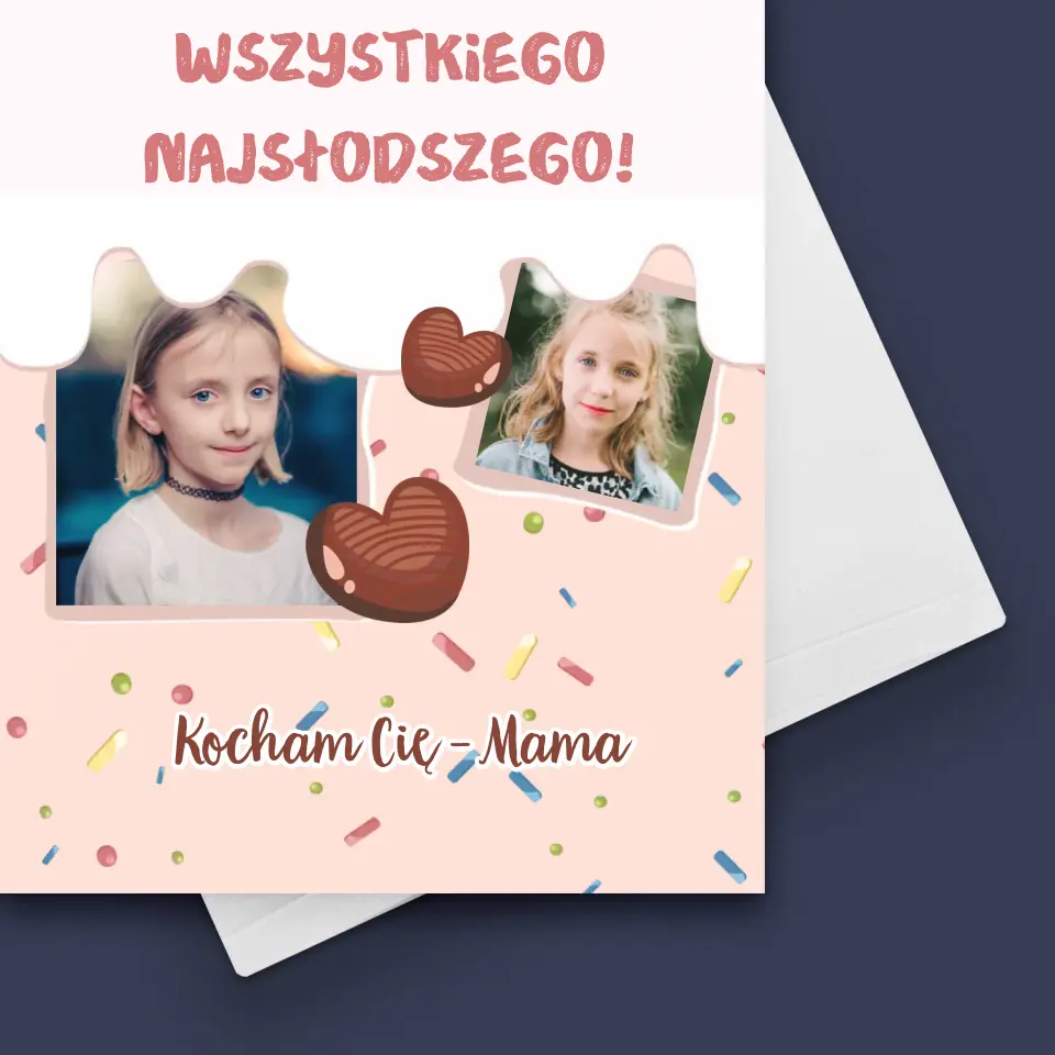 Fotokolaż: Wszystkiego Najsłodszego - Kartka z Życzeniami - Image 4