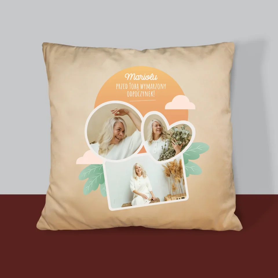 Fotokolaż: Wymarzony Odpoczynek - Personalizowana Poduszka - Image 4