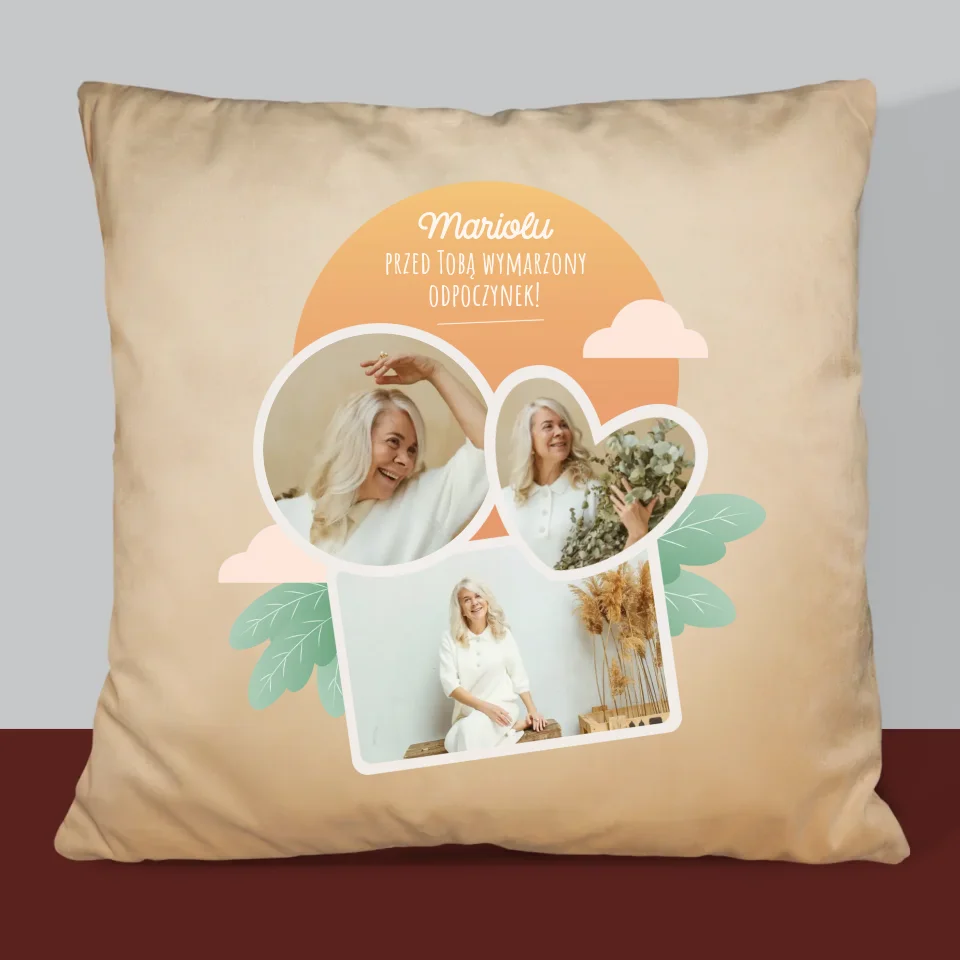 Fotokolaż: Wymarzony Odpoczynek - Personalizowana Poduszka - Image 6