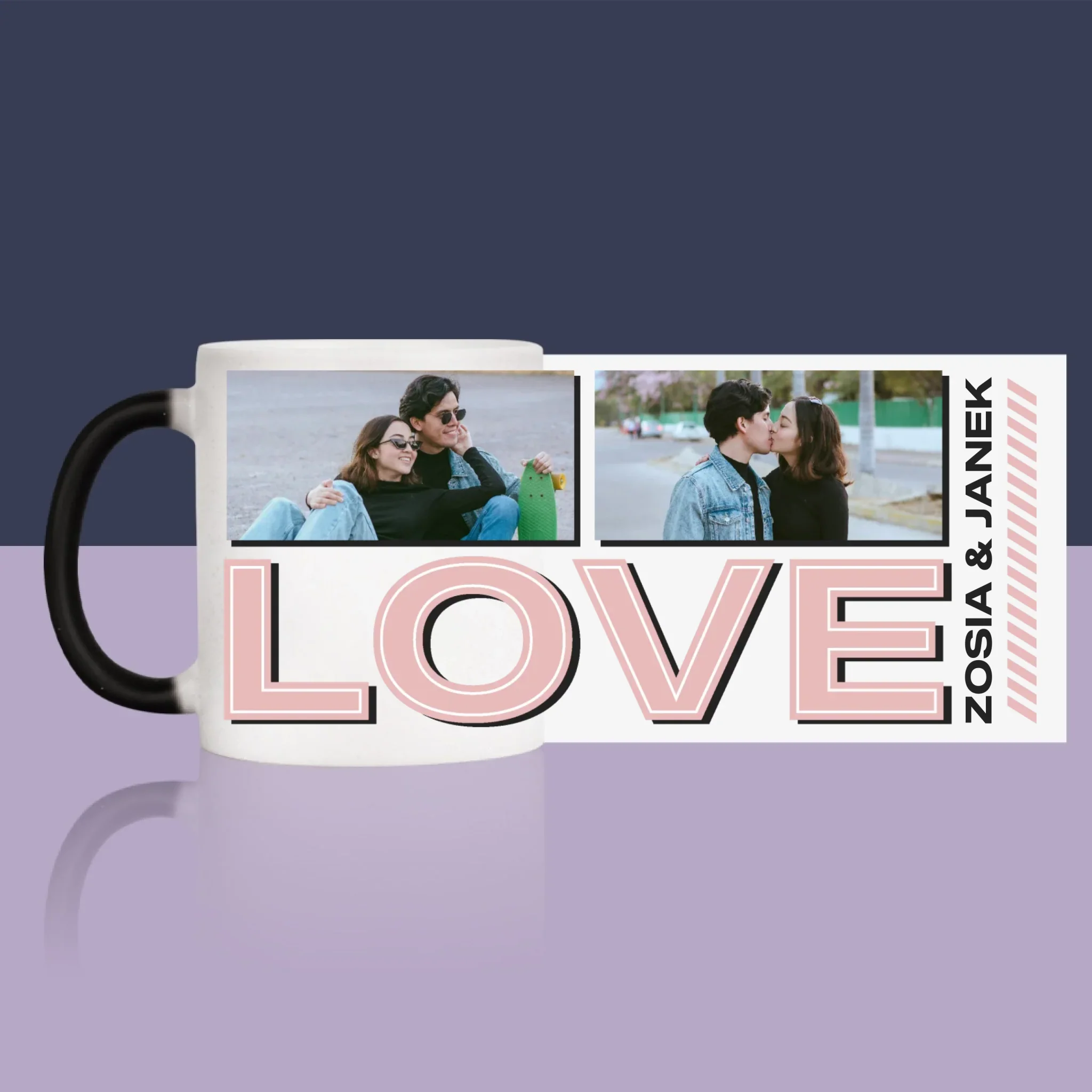 Fotokolaż: z Napisem Love - Kubek z Nadrukiem - Image 13