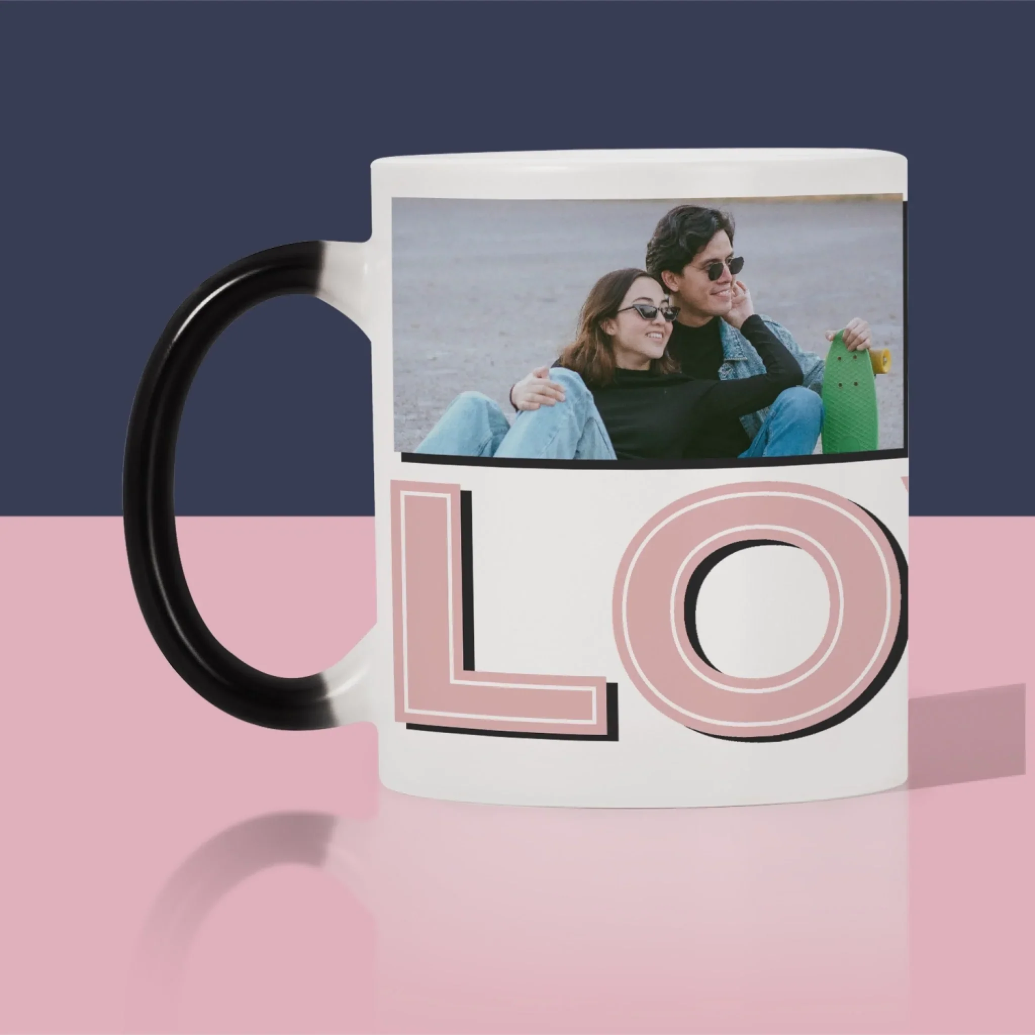 Fotokolaż: z Napisem Love - Kubek z Nadrukiem - Image 5