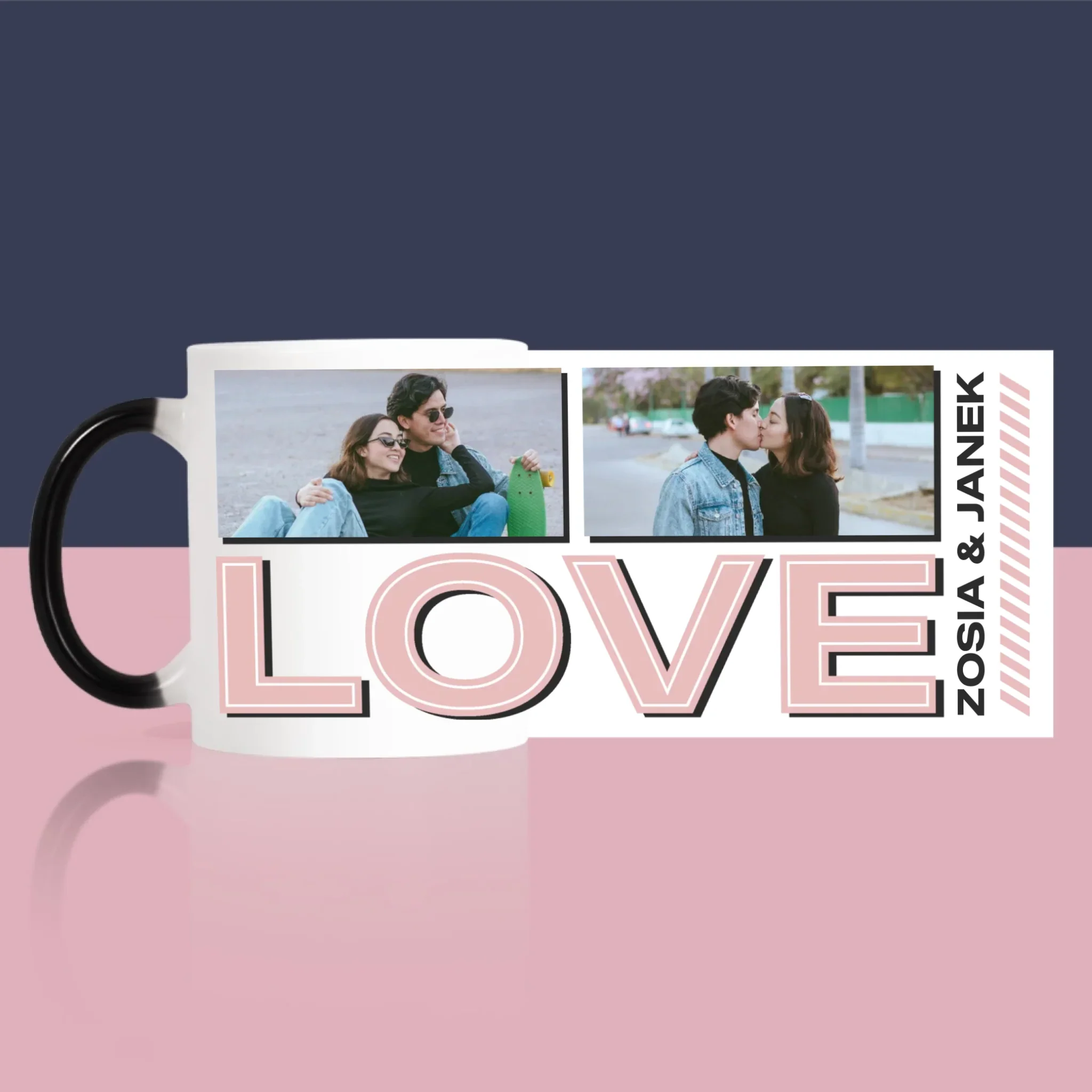 Fotokolaż: z Napisem Love - Kubek z Nadrukiem - Image 8