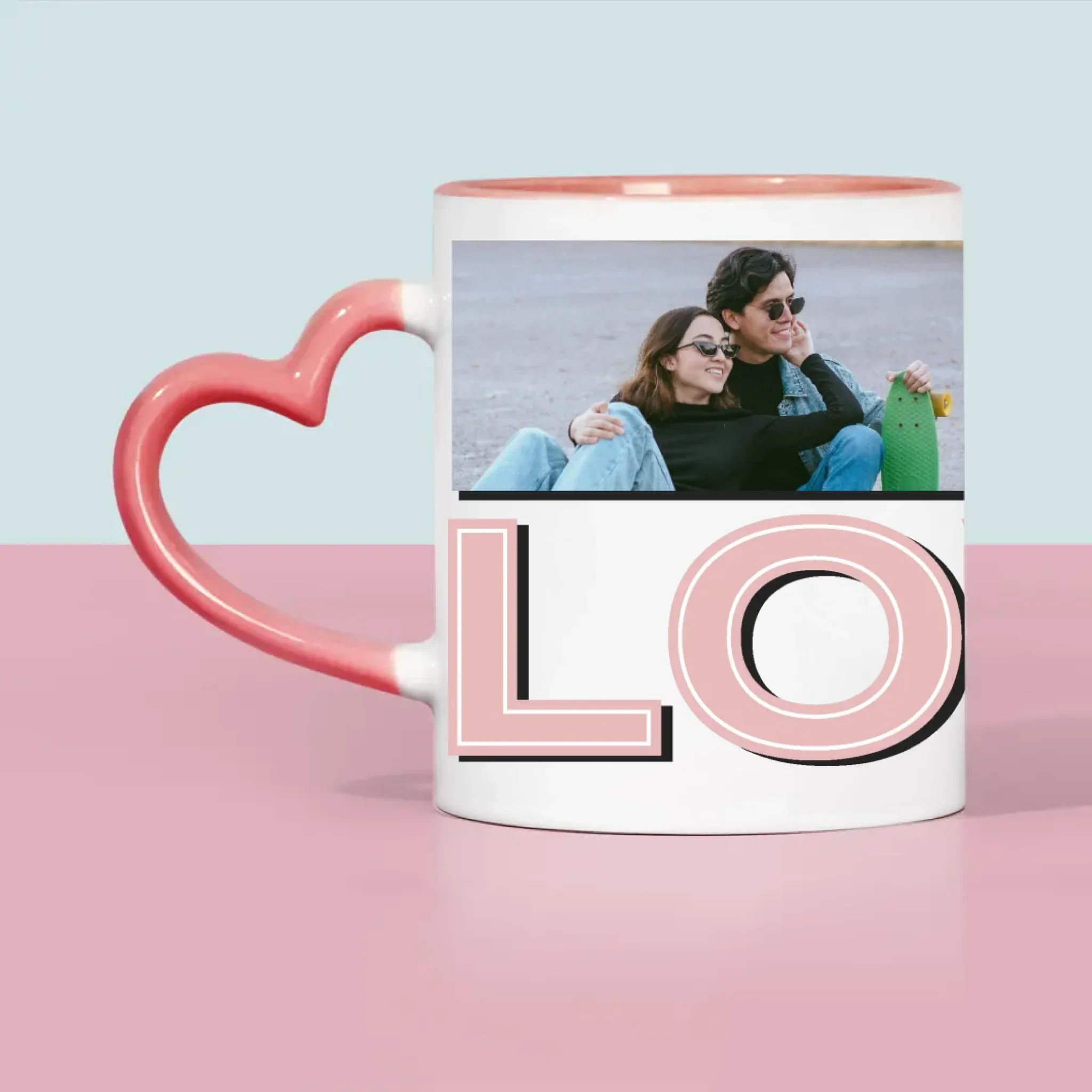 Fotokolaż: z Napisem Love - Kubek z Nadrukiem - Image 9