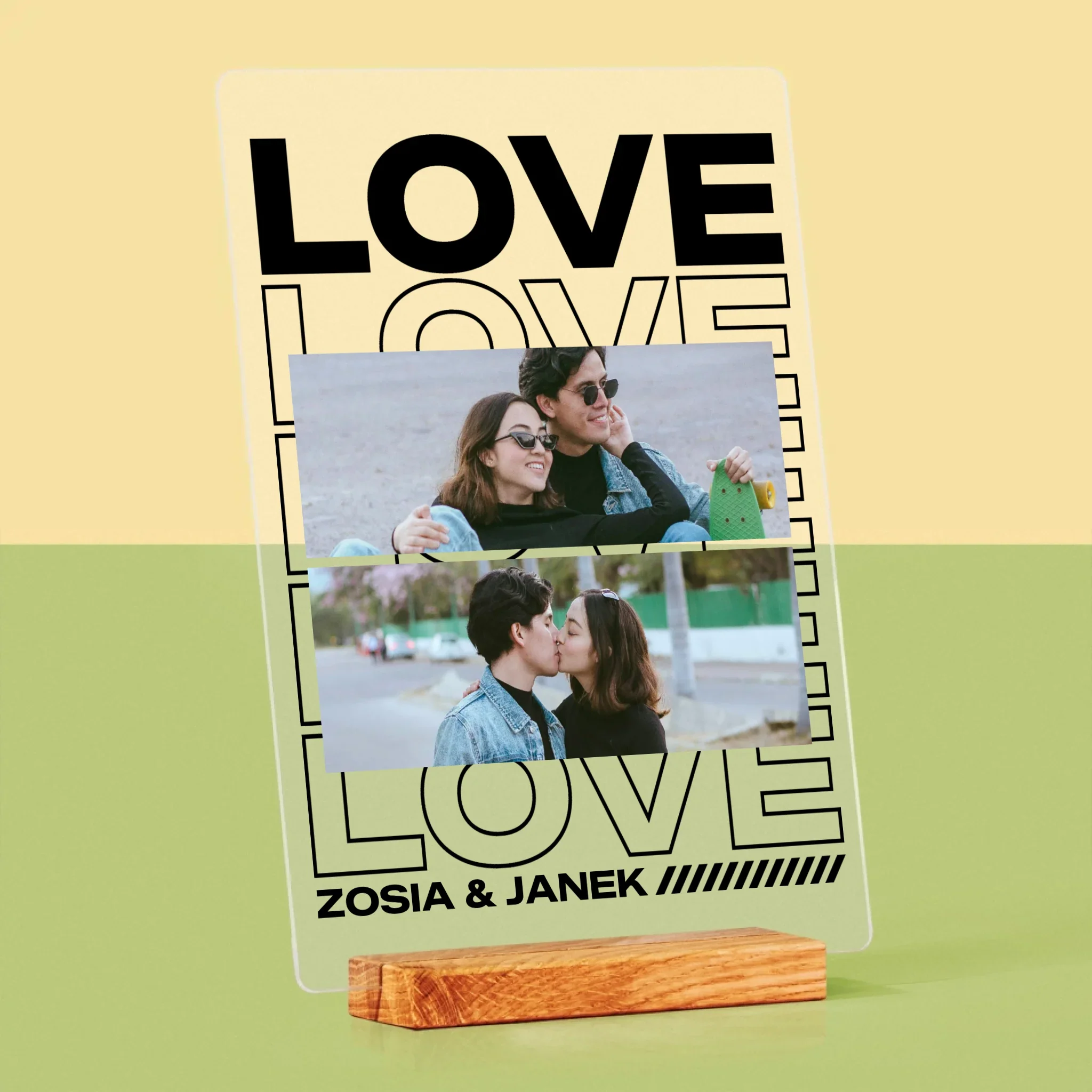 Fotokolaż: z Napisem Love - Wydruk Na Szkle Akrylowym - Image 4