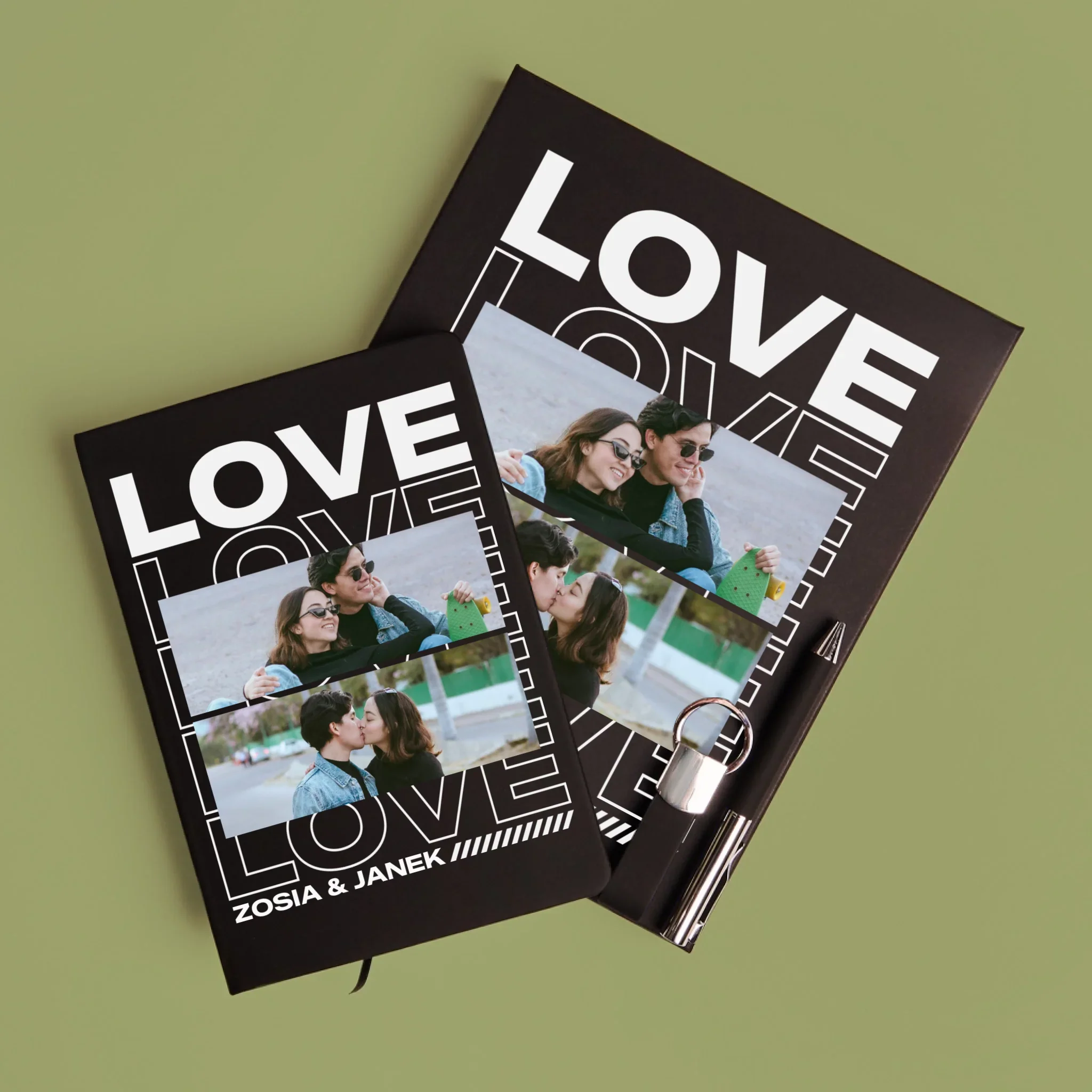 Fotokolaż: z Napisem Love - Zestaw z Notatnikiem - Image 2