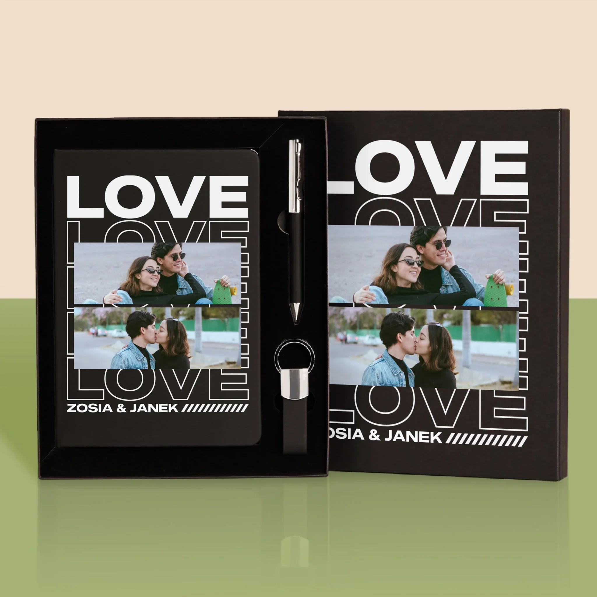 Fotokolaż: z Napisem Love - Zestaw z Notatnikiem - Image 3