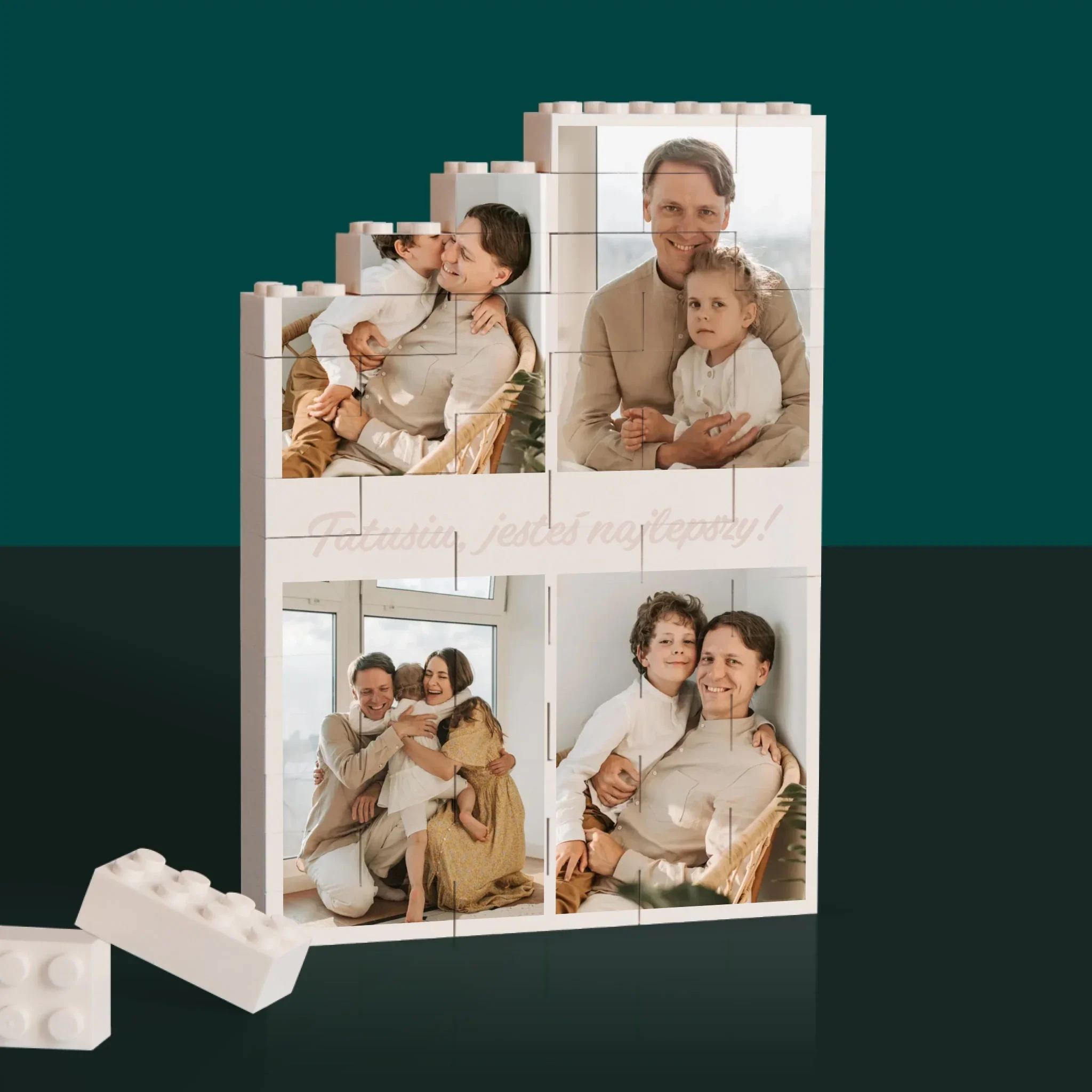 Fotokolaż: Zdjęcia Dla Taty - Klocki LEGO z Nadrukiem - Image 2