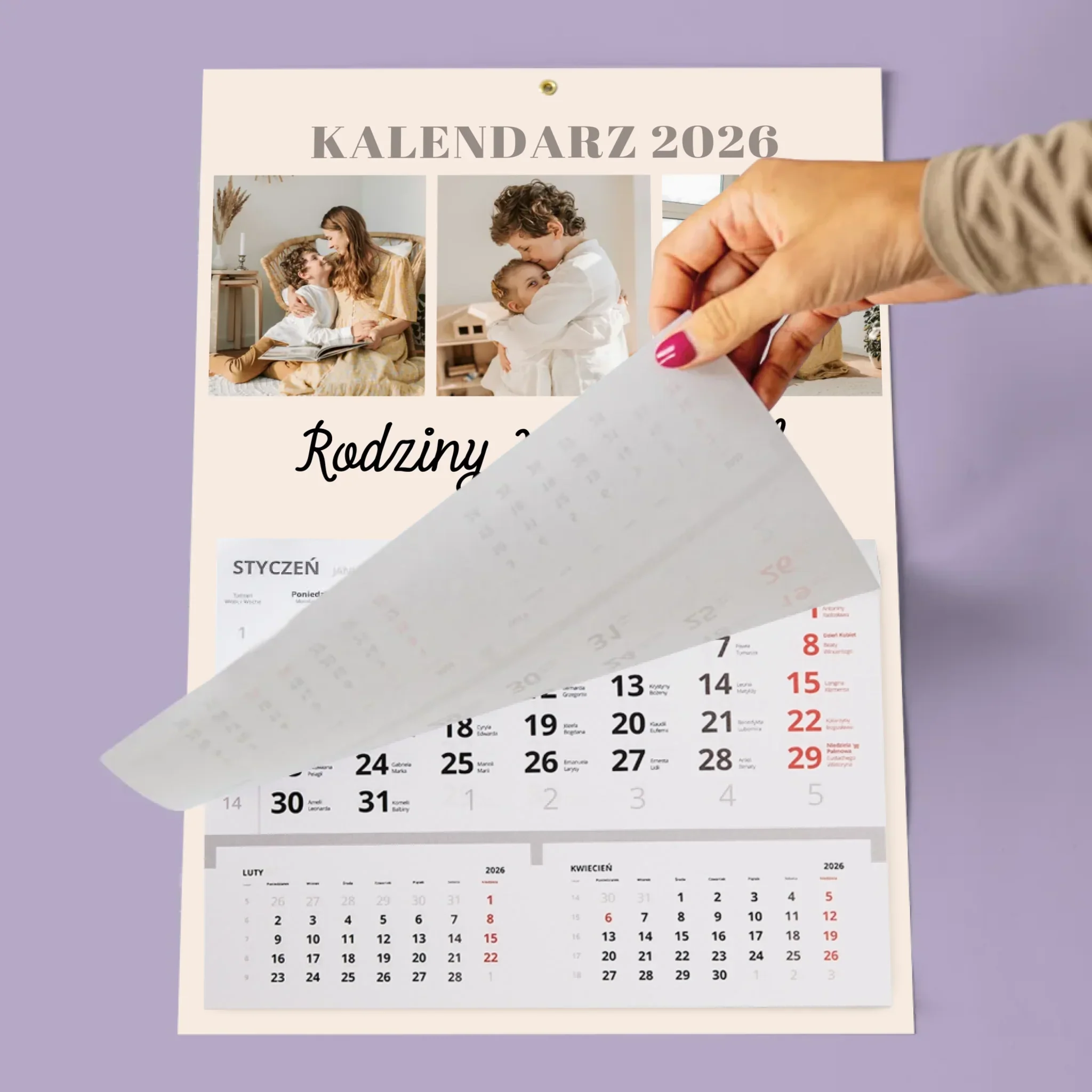 Fotokolaż: Zdjęcia Rodzinne - Personalizowany Kalendarz Jednodzielny - Image 3