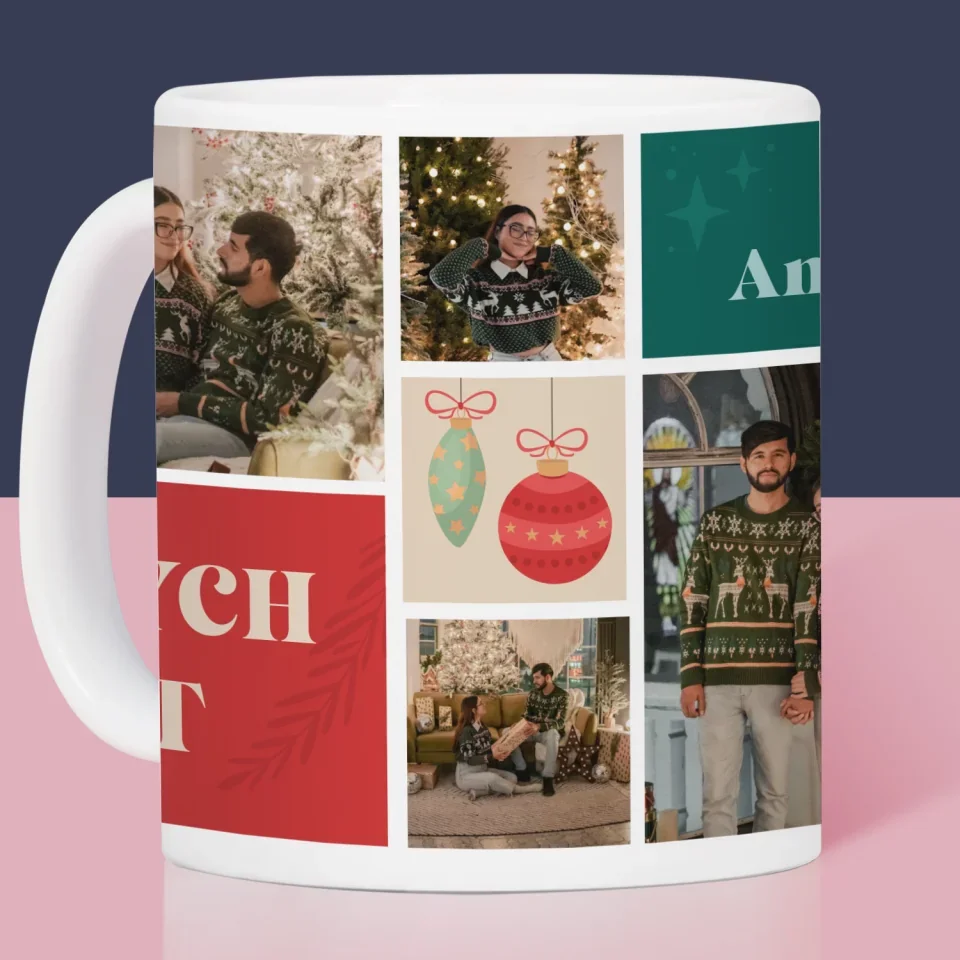 Fotokolaż: Zdjęcia Świąteczne - Kubek z Nadrukiem - Image 2