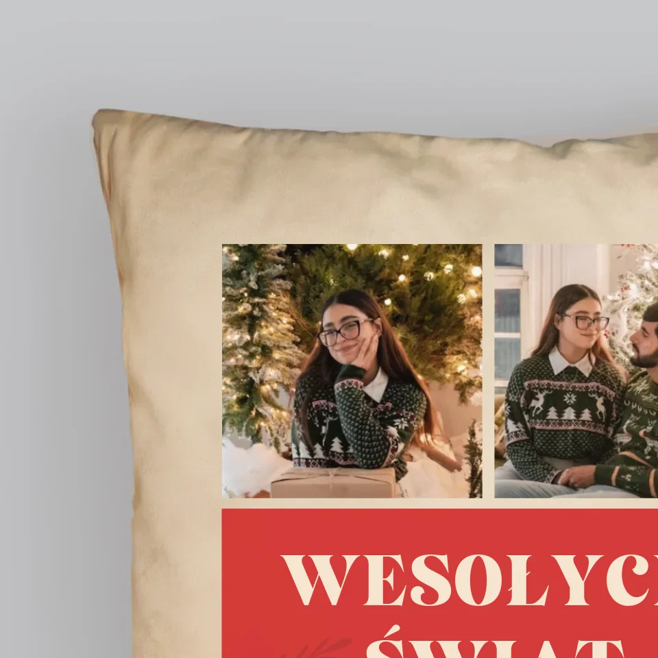Fotokolaż: Zdjęcia Świąteczne - Poduszka z Nadrukiem - Image 5