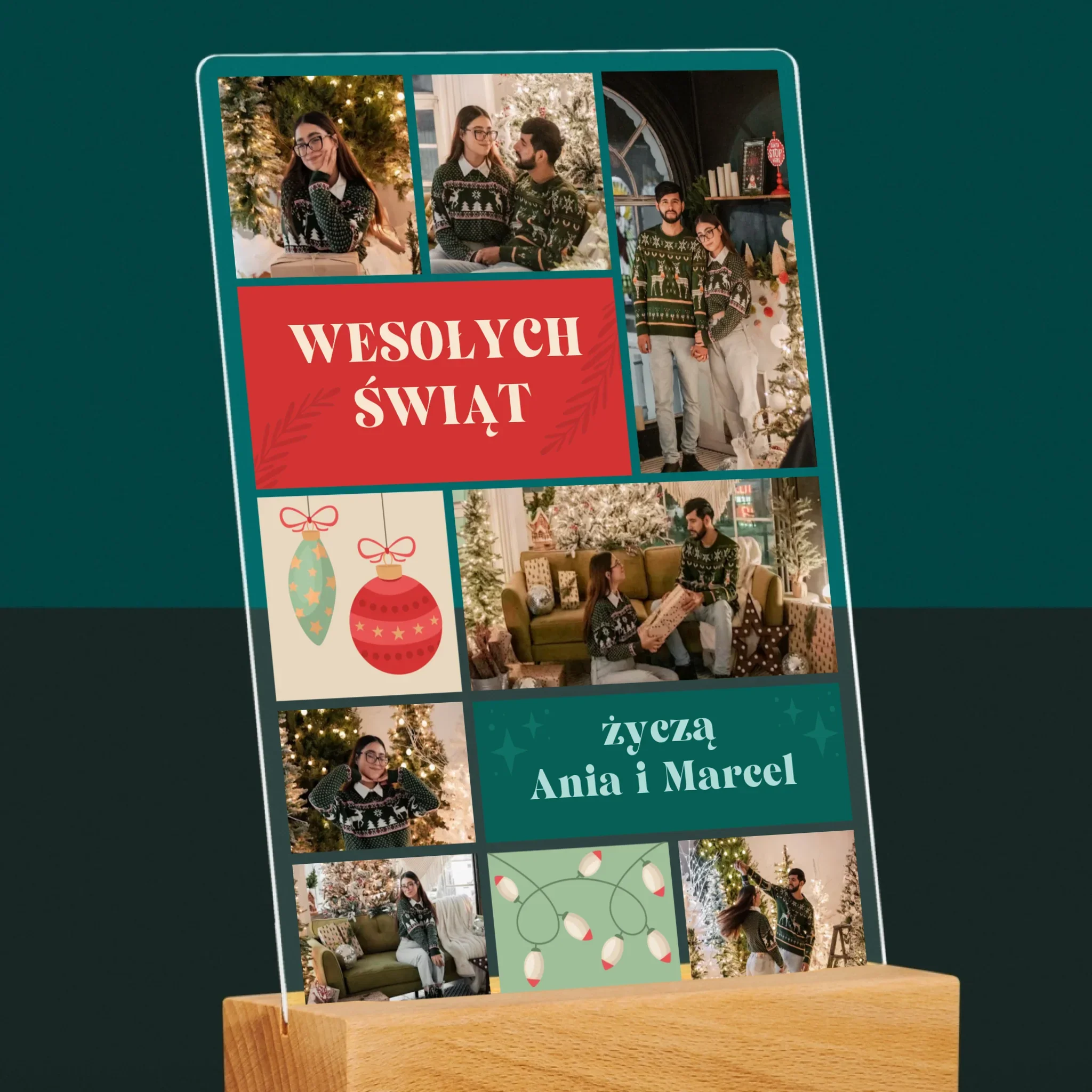 Fotokolaż: Zdjęcia Świąteczne - Wydruk Na Szkle Akrylowym - Image 6