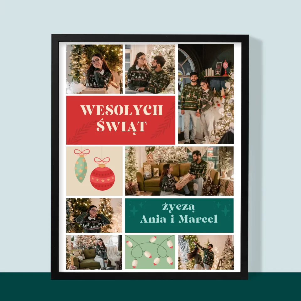 Fotokolaż: Zdjęcia Świąteczne - Wydruk Obramowany - Image 5