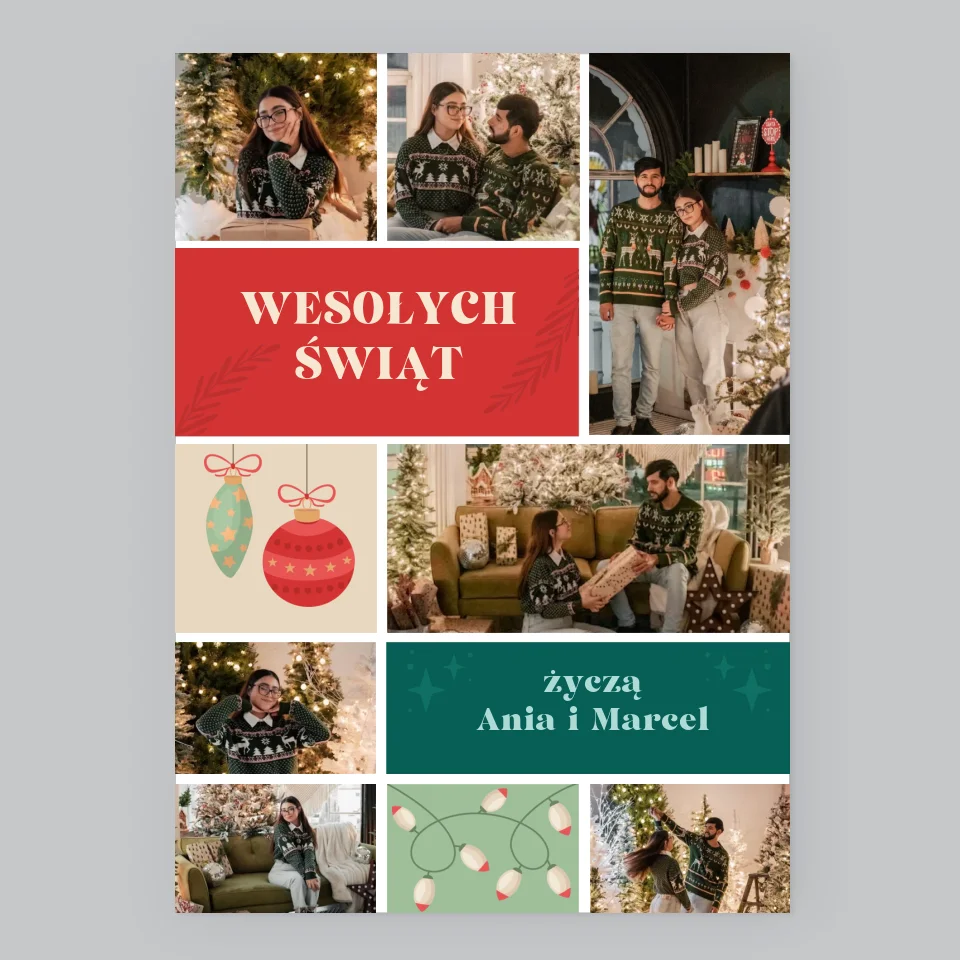 Fotokolaż: Zdjęcia Świąteczne - Wydruk Obramowany - Image 8