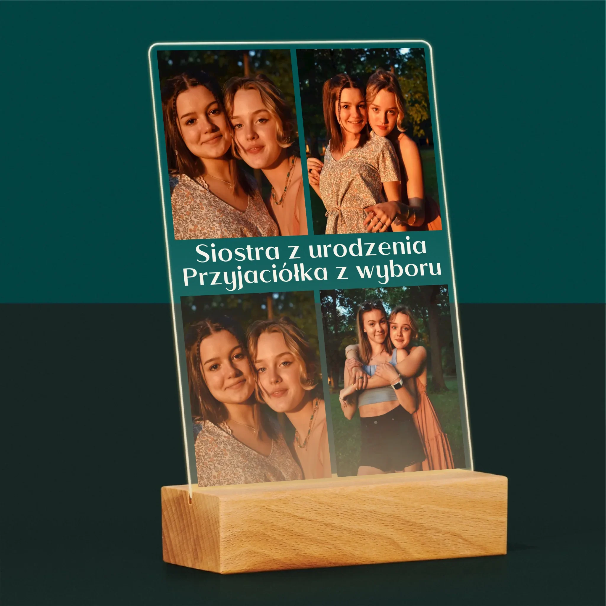 Fotokolaż: Zdjęcia Z Siostrą - Wydruk Na Szkle Akrylowym - Image 5