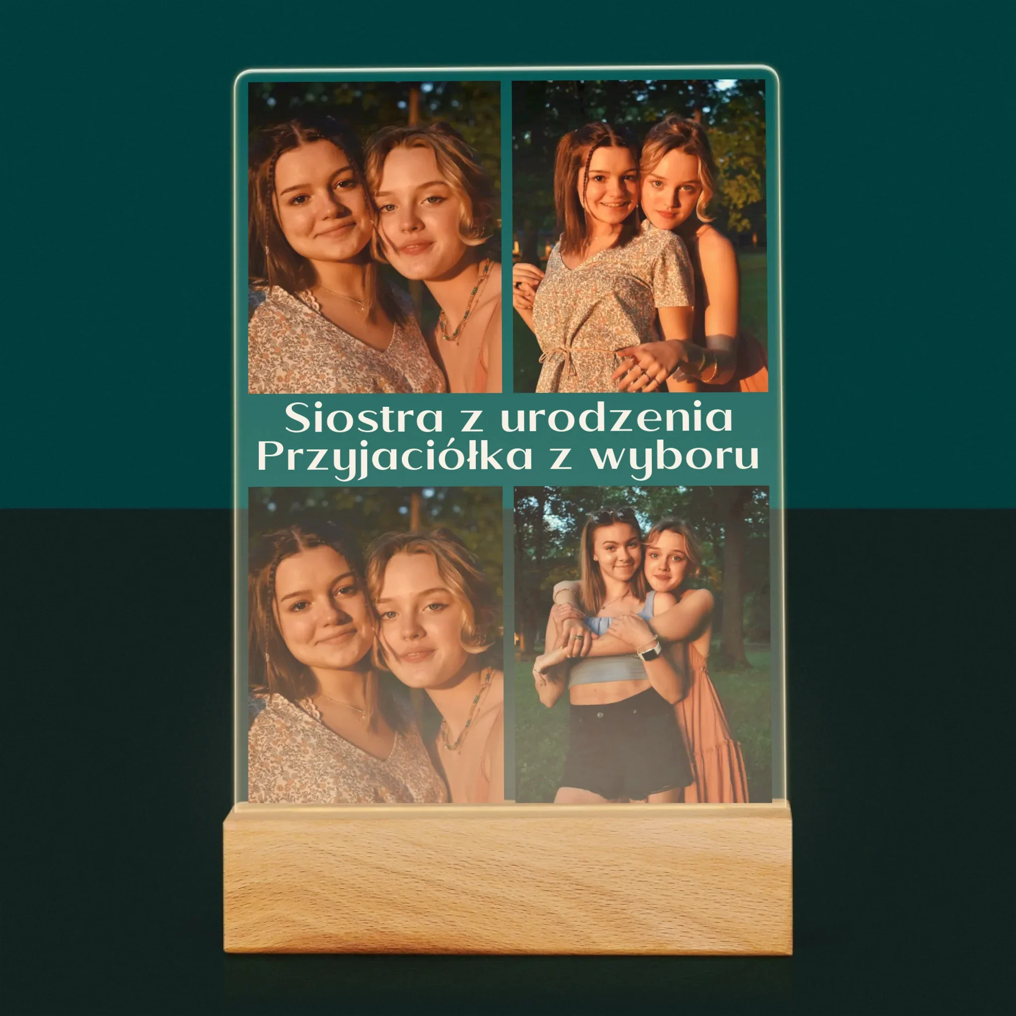 Fotokolaż: Zdjęcia Z Siostrą - Wydruk Na Szkle Akrylowym - Image 7