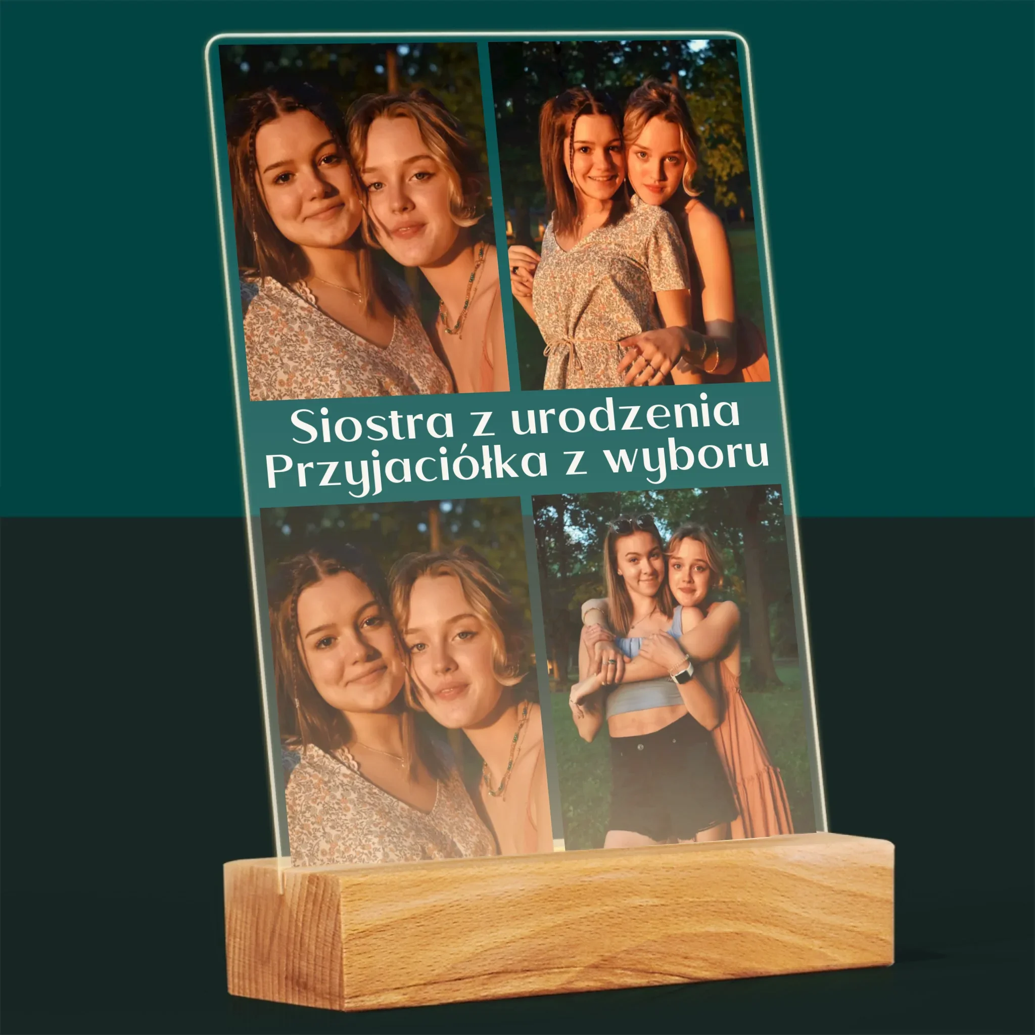 Fotokolaż: Zdjęcia Z Siostrą - Wydruk Na Szkle Akrylowym - Image 8