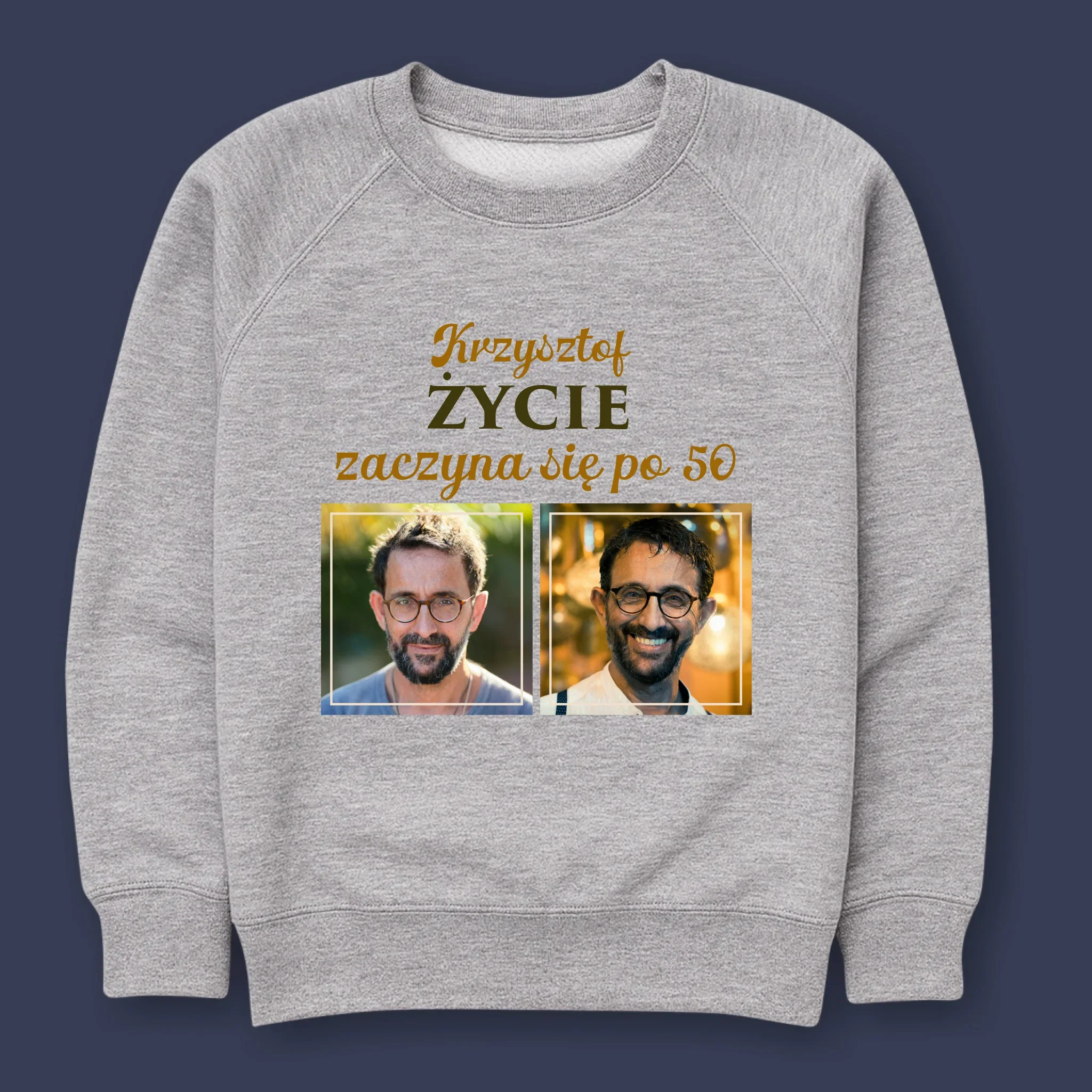 Fotokolaż: Życie Zaczyna Się Po 50 - Bluza Męska z Kapturem - Image 10