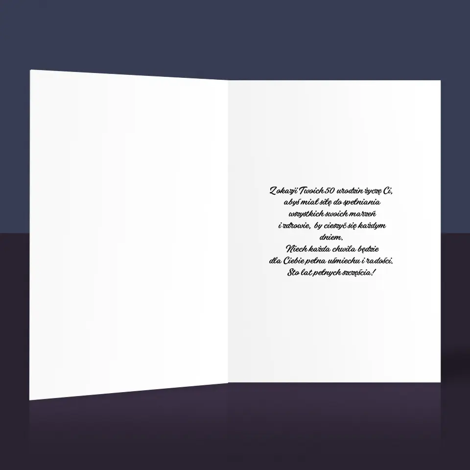 Fotokolaż: Życie Zaczyna Się Po 50 - Kartka z Życzeniami - Image 2
