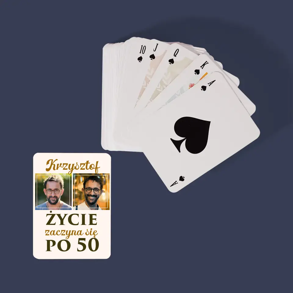 Fotokolaż: Życie Zaczyna Się Po 50 - Karty Do Gry - Image 2