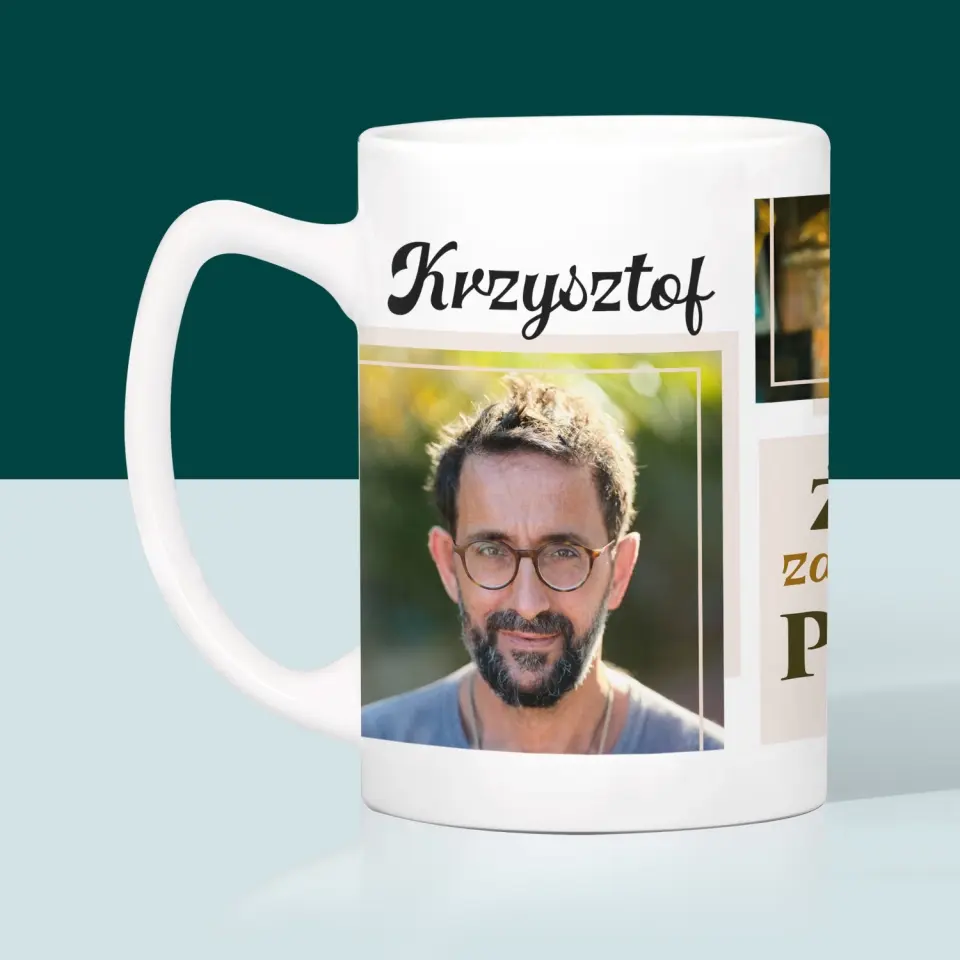 Fotokolaż: Życie Zaczyna Się Po 50 - Kubek z Nadrukiem - Image 4