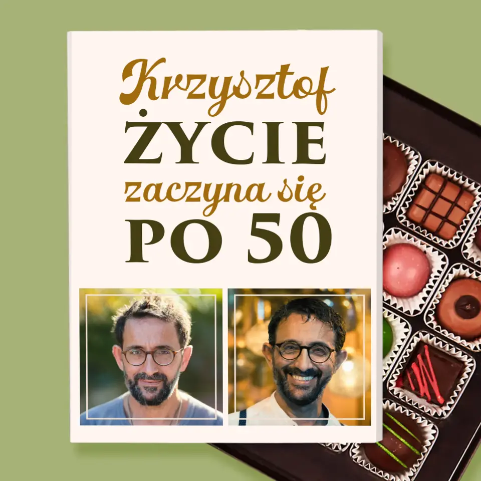 Fotokolaż: Życie Zaczyna Się Po 50 - Personalizowane Praliny - Image 2