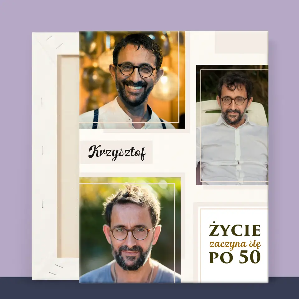Fotokolaż: Życie Zaczyna Się Po 50 - Wydruk Obramowany - Image 11