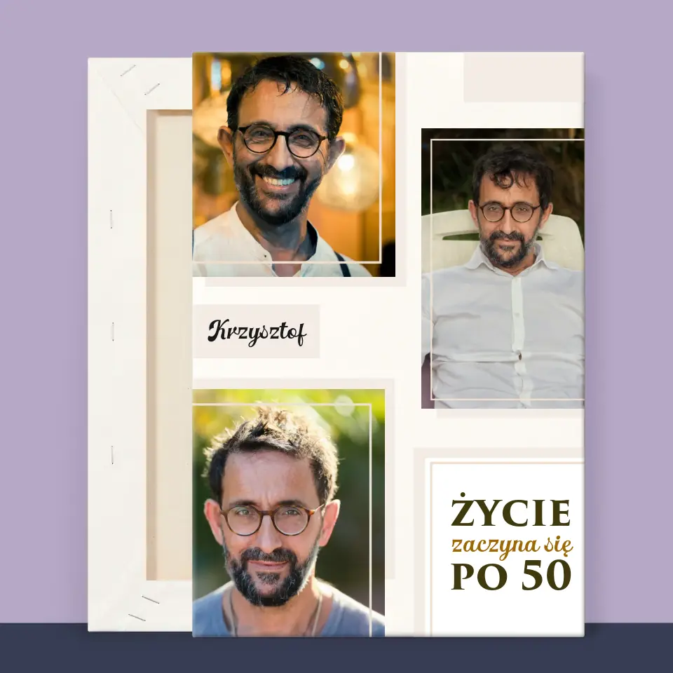 Fotokolaż: Życie Zaczyna Się Po 50 - Wydruk Obramowany - Image 12